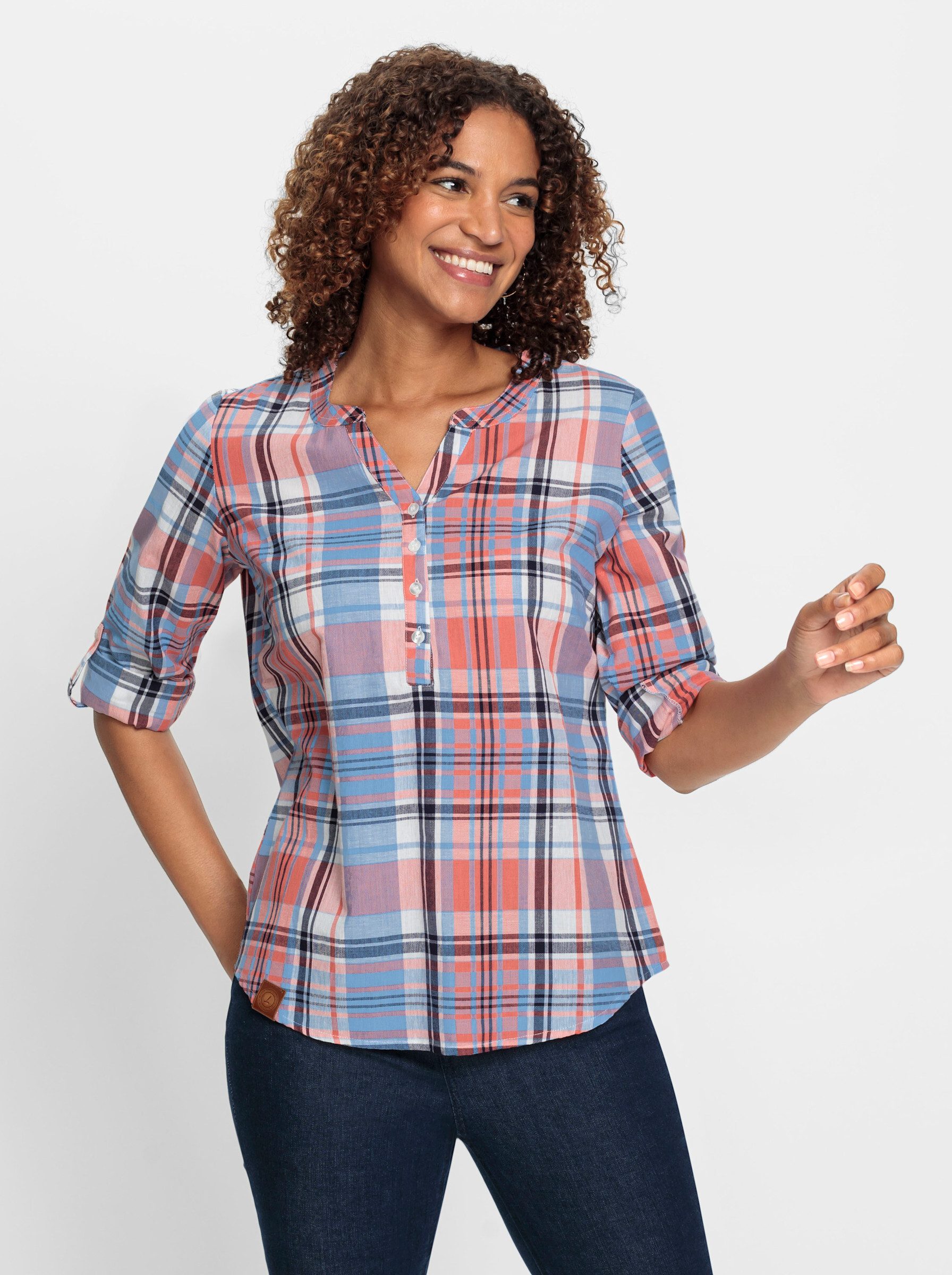Klassische Bluse Karobluse