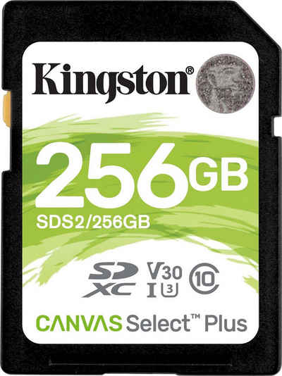 Kingston Canvas Select Plus SD 256GB Speicherkarte (256 GB, UHS-I Class 10, 100 MB/s Lesegeschwindigkeit)