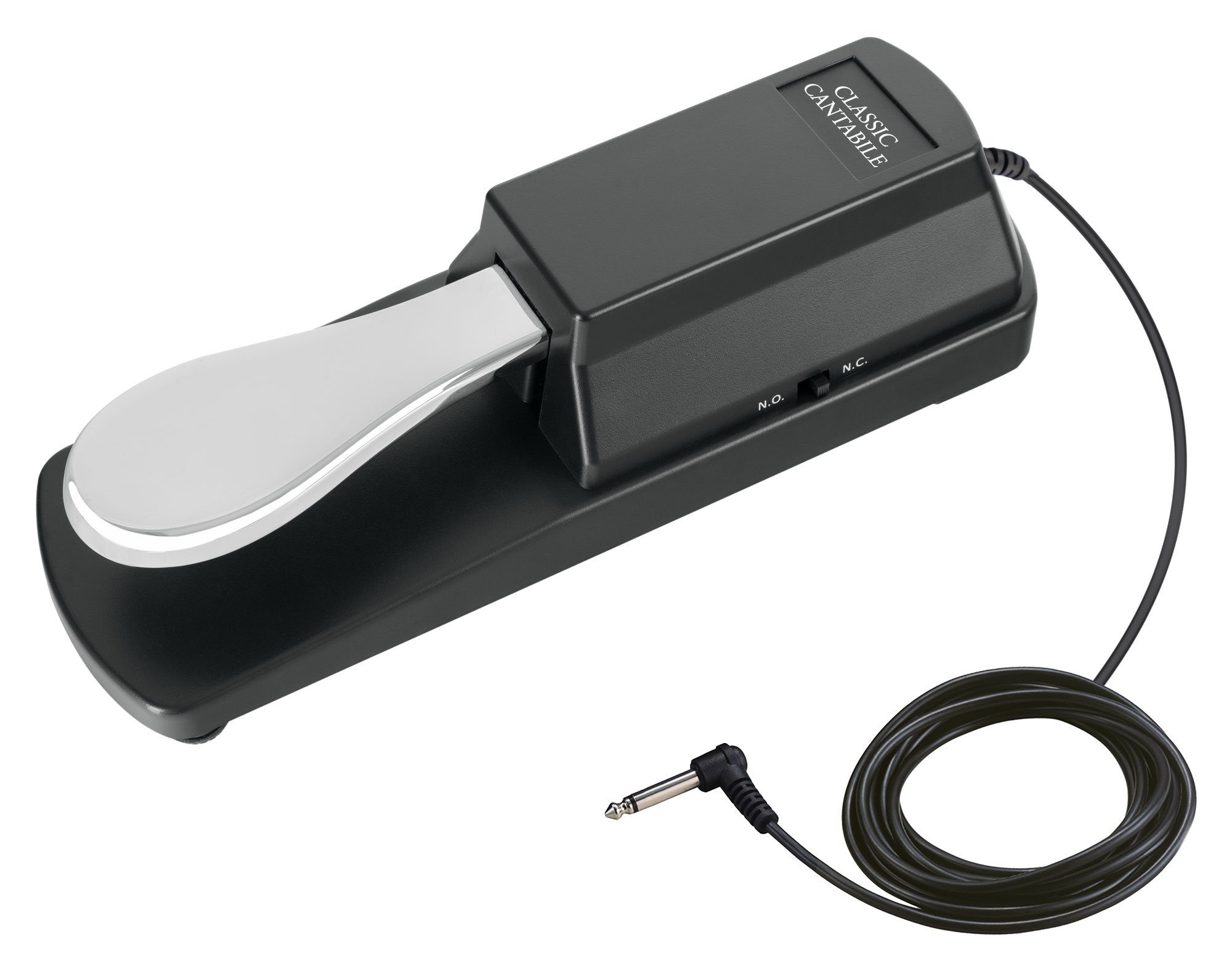 Classic Cantabile Musikinstrumentenpedal FP-1 Universal Sustain Pedal - Für Keyboards/Stagepianos/E-Pianos, Für alle Keyboards, Stagepianos und E-Pianos