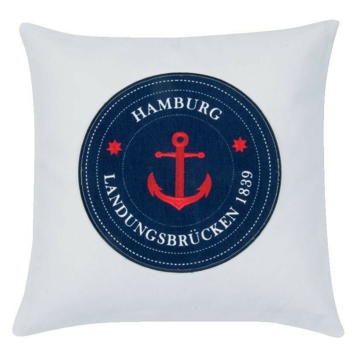 PAD Kissenhülle Pad Kissen SEA Hamburg Landungsbrücken blau