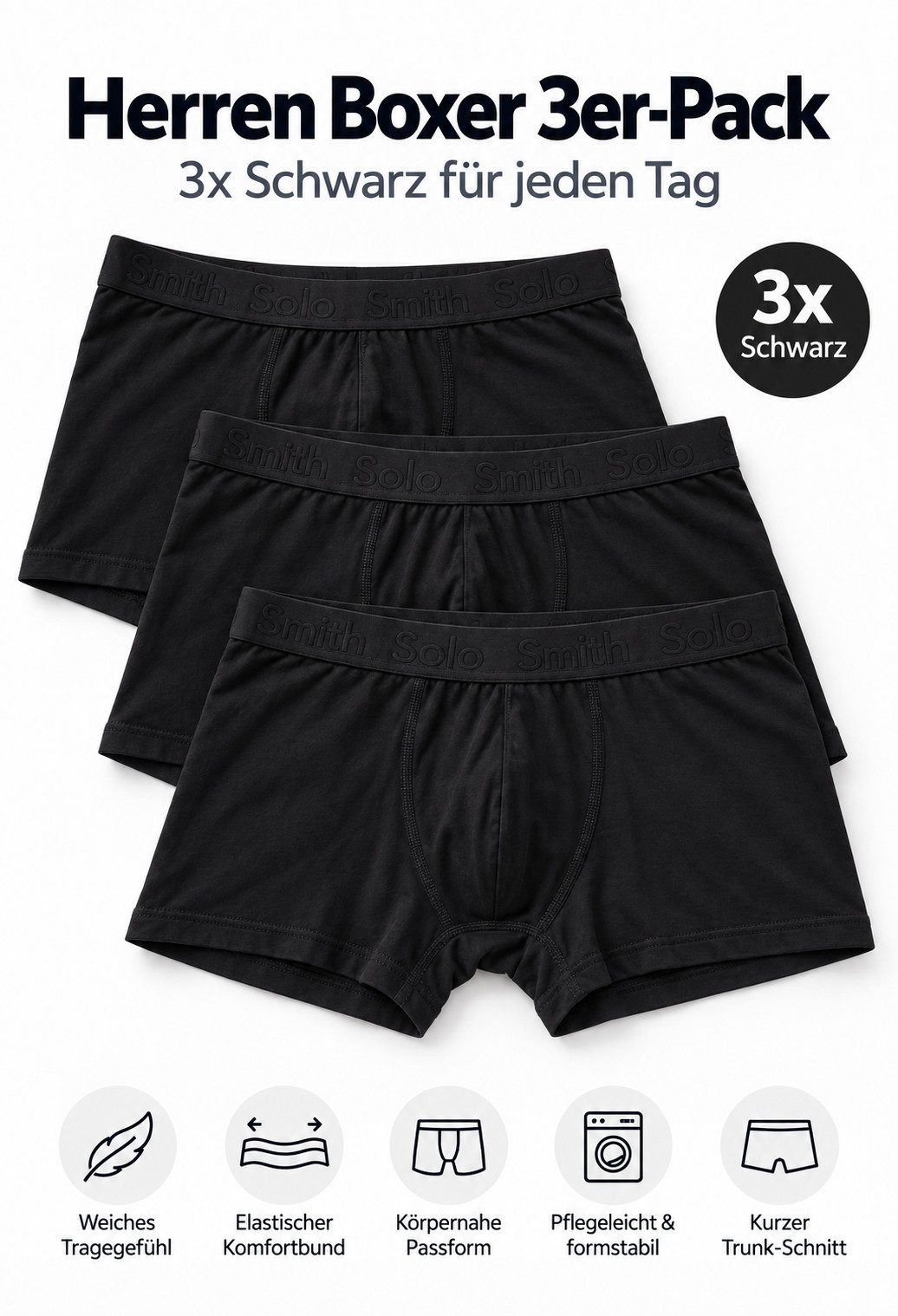S&S Boxershorts Boxer Herren Baumwolle Unterhosen Männer (Set, 3-St., 3 er, 6er) – Bild 2 von 5