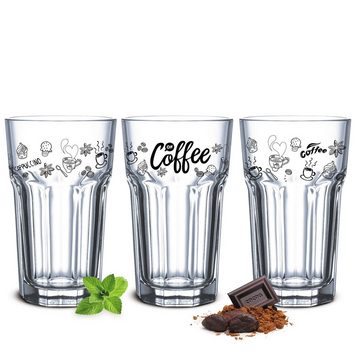 Sendez Latte-Macchiato-Glas 6 Kaffeegläser 300ml Latte Macchiato Gläser Teeggläser Cocktailgläser Caipirinha, Ohne Löffel