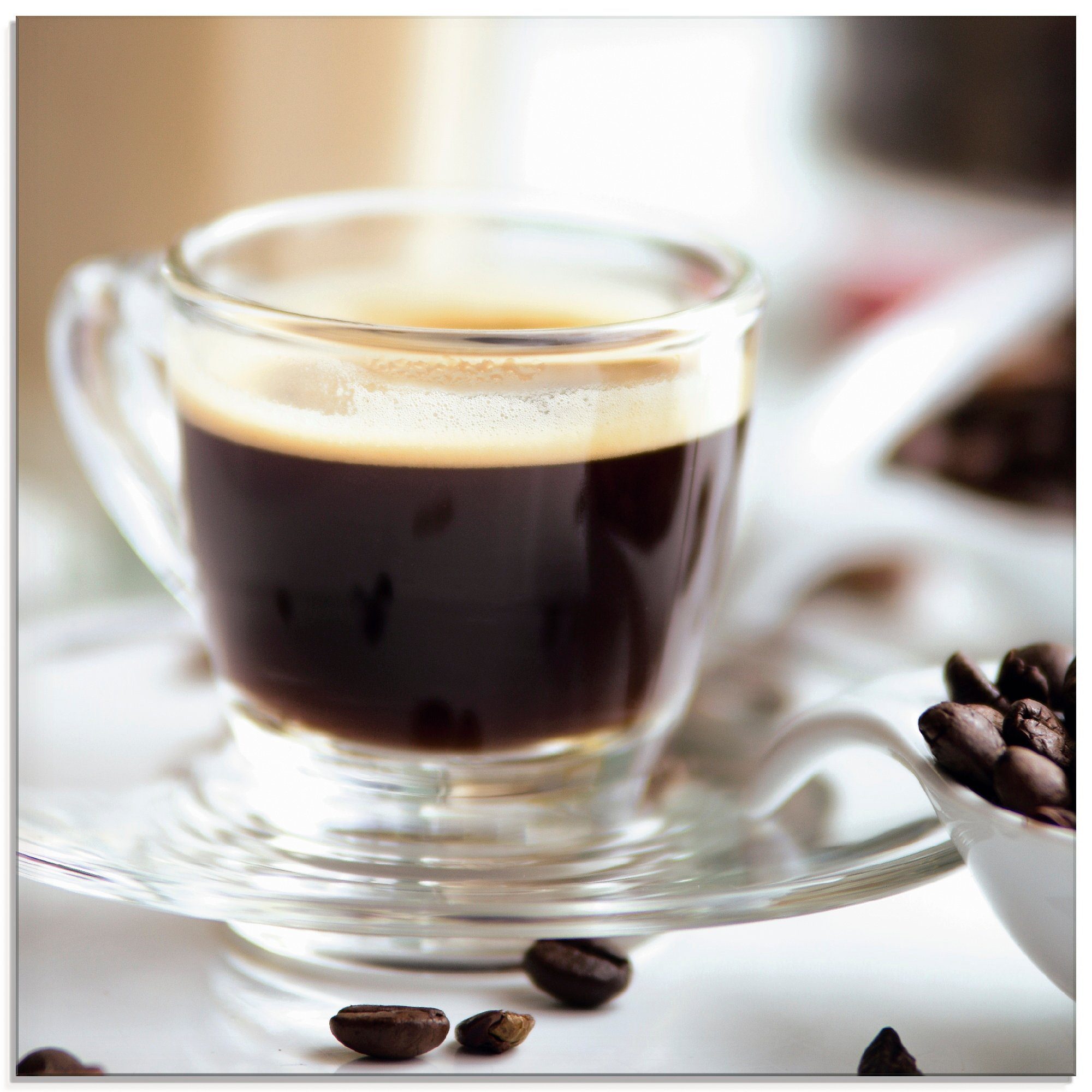 Artland Glasbild Frischer Espresso Genuss, Getränke (1 St), in verschiedenen Größen