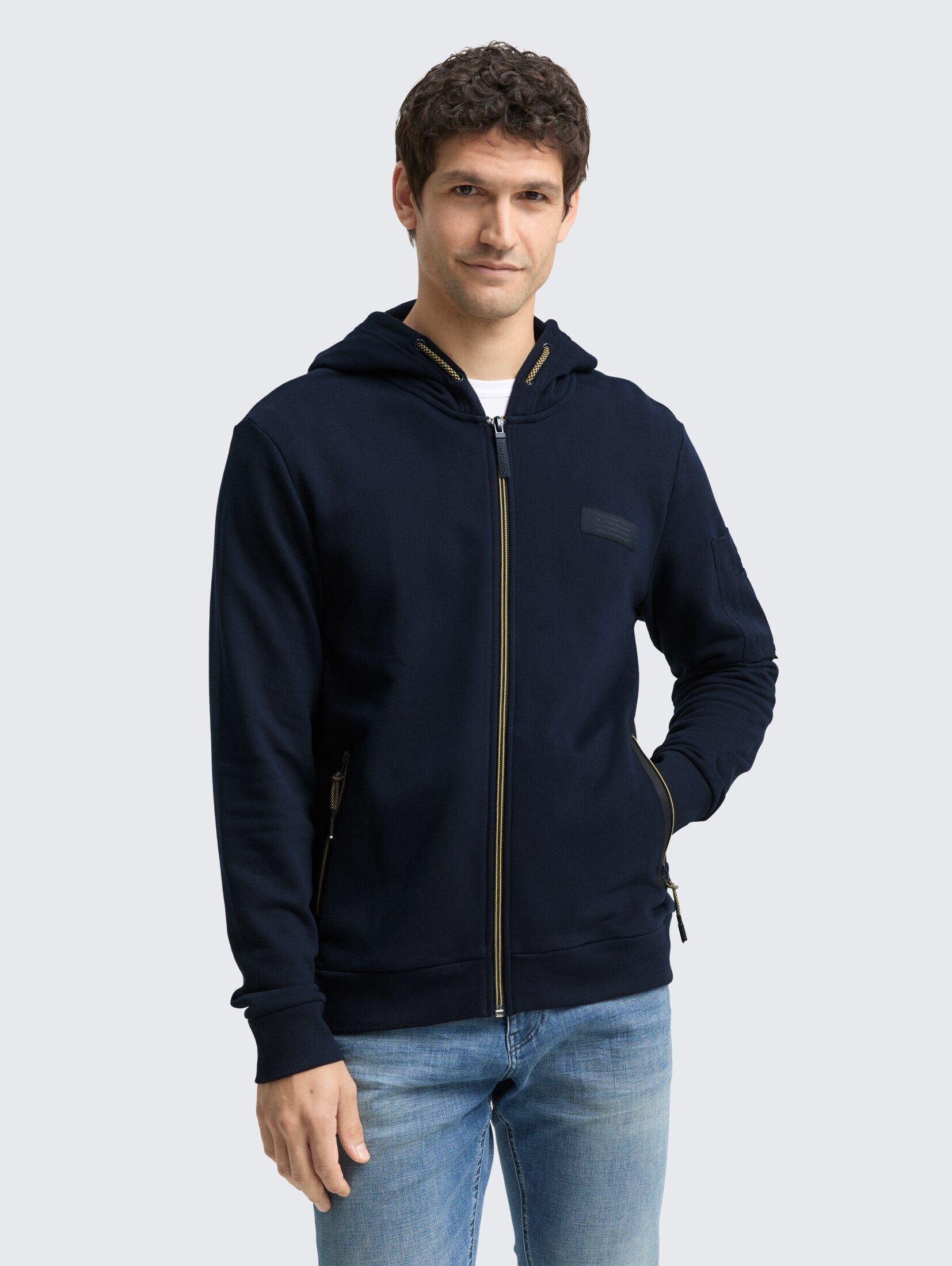 TOM TAILOR Sweatjacke Strick & Sweatshirts Hoodie Sweatjacke mit Reißverschlusstaschen