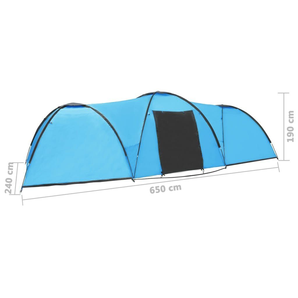 vidaXL Vorzelt Camping-Zelt Blau, tlg) Iglu (1 cm Personen 650x240x190 8