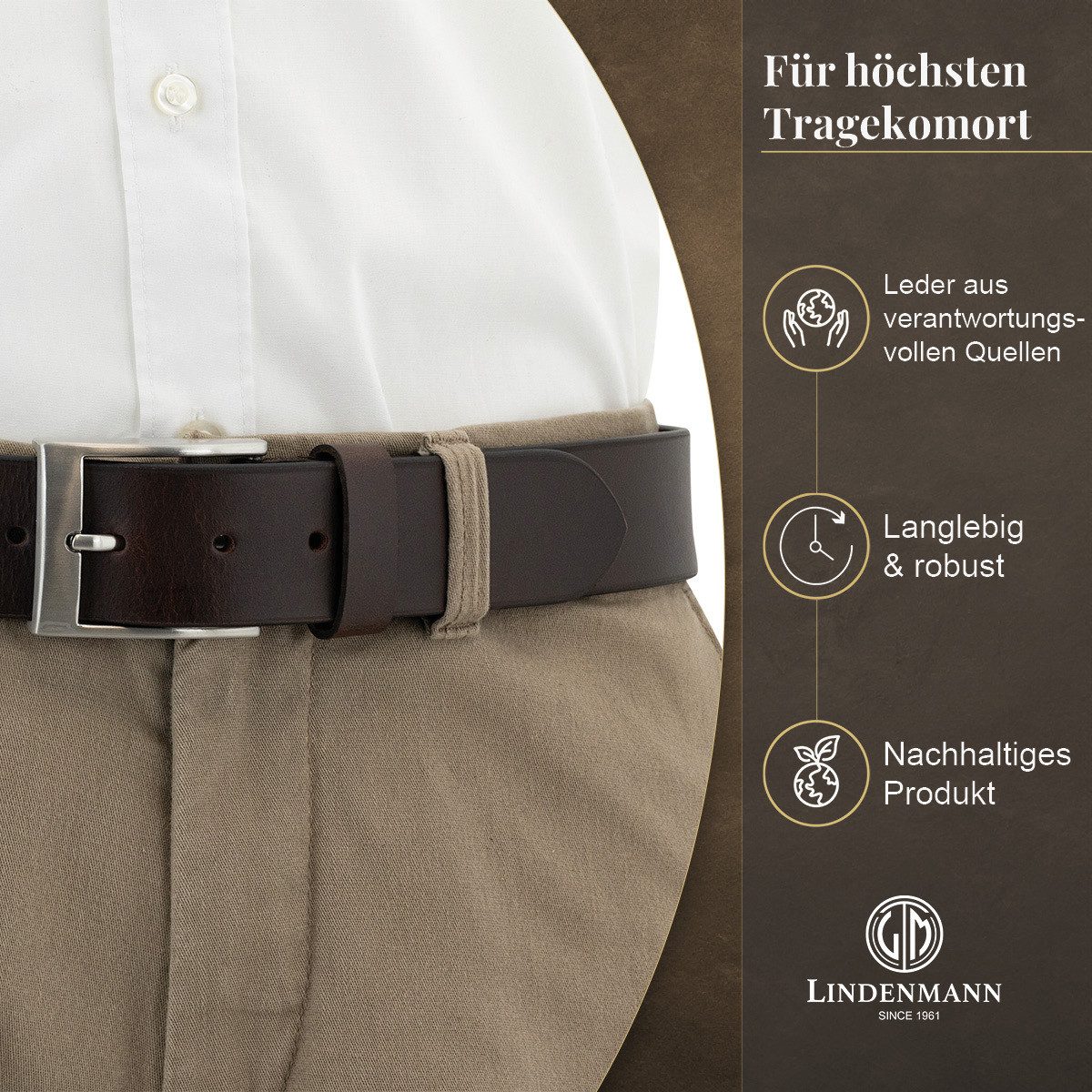 LINDENMANN Ledergürtel günstig online kaufen