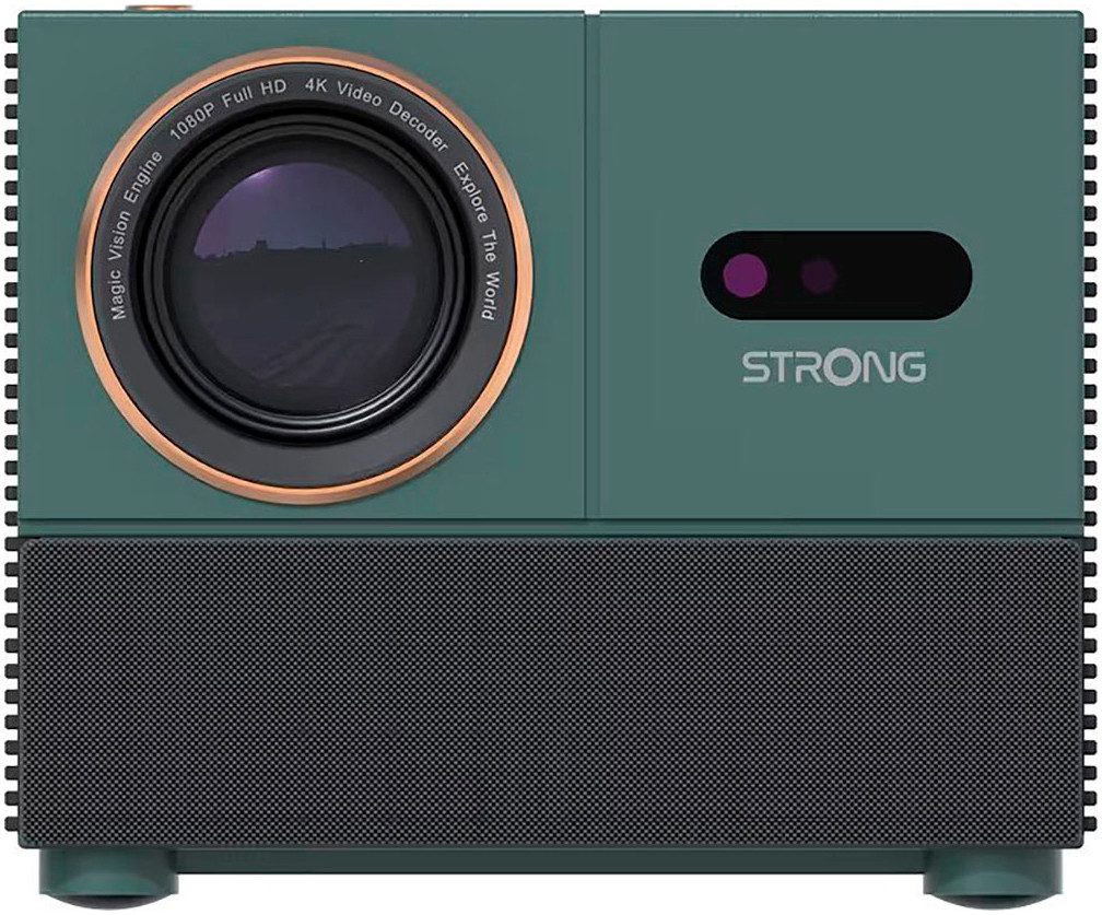 Strong GoogleTV LED-Videoprojektor Beamer (300 lm, 1920 x 1080 px, Videoauflösung bis zu 4K UHD (3840 x 2160 Pixel)