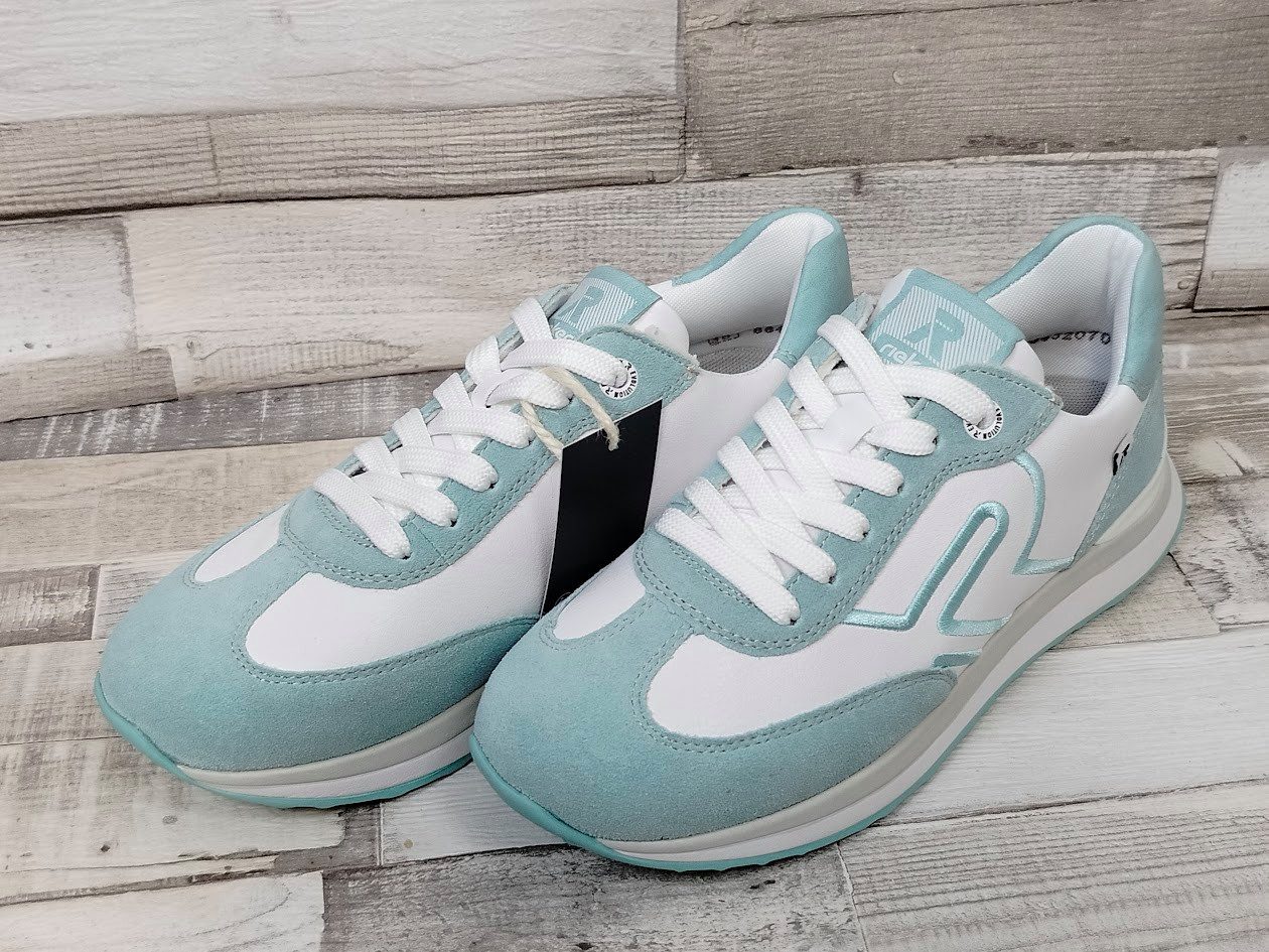 Rieker Rieker Sneakers weiss/hellblau zum Schnüren 38 Ballerina