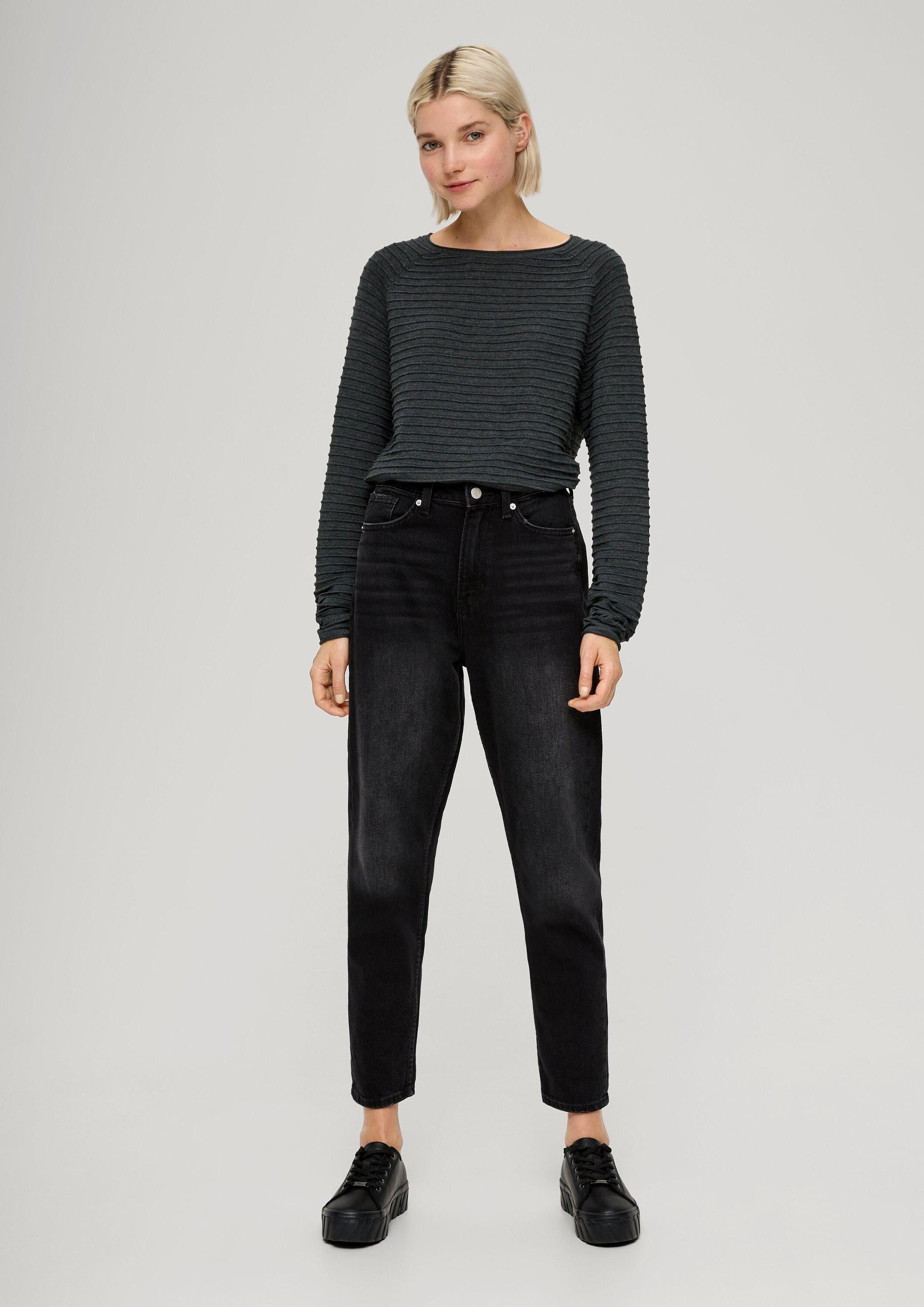 QS Longpullover Strickpullover Pullover aus Viskosemix
