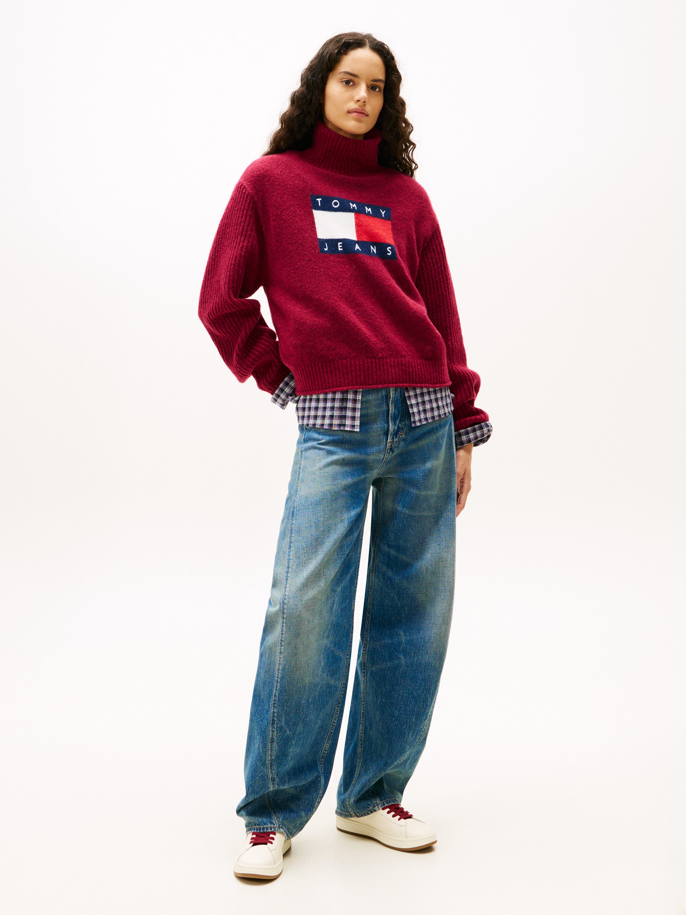 Tommy Jeans Rollkragenpullover TJW TURTLENECK FLAG SWEATER EXT