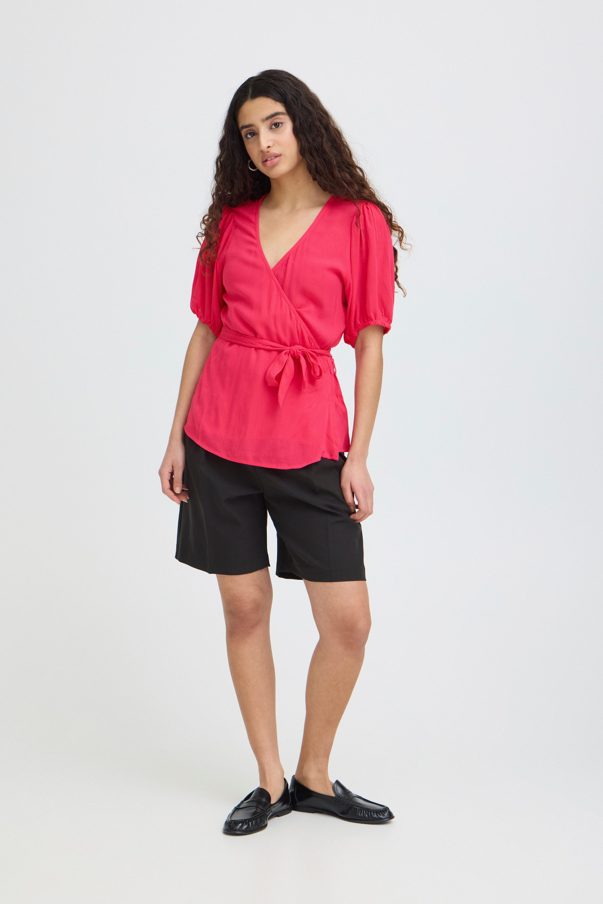 Ichi Kurzarmbluse Kurzarm-Bluse IHTAMIA