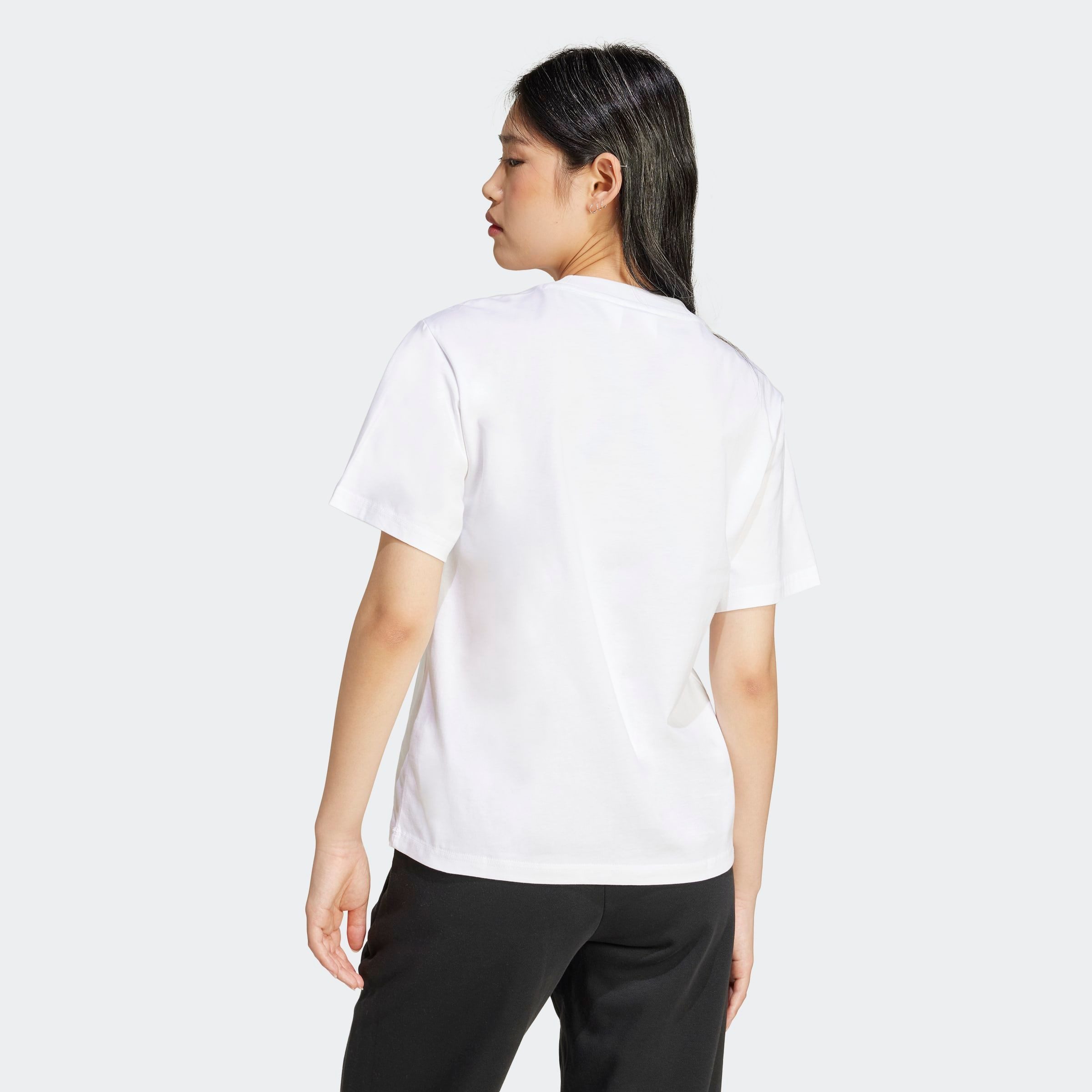 adidas Sportswear T-Shirt W SL SJ T Basic Design, Rundhalsausschnitt, mit kleinem 3-Streifen Logo