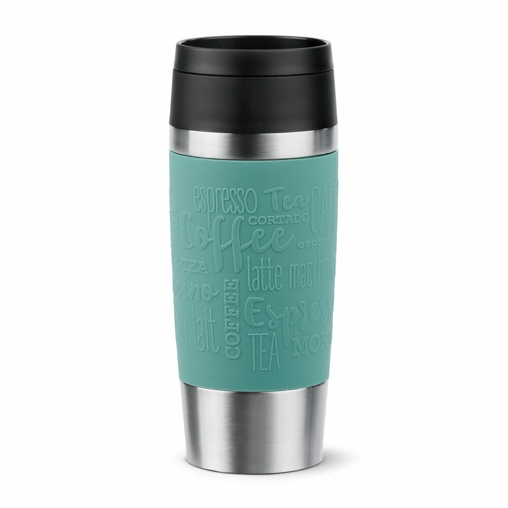 Emsa Thermobecher Travel Mug Classic Petrol, 360 ml, Edelstahl, PP, Silikon