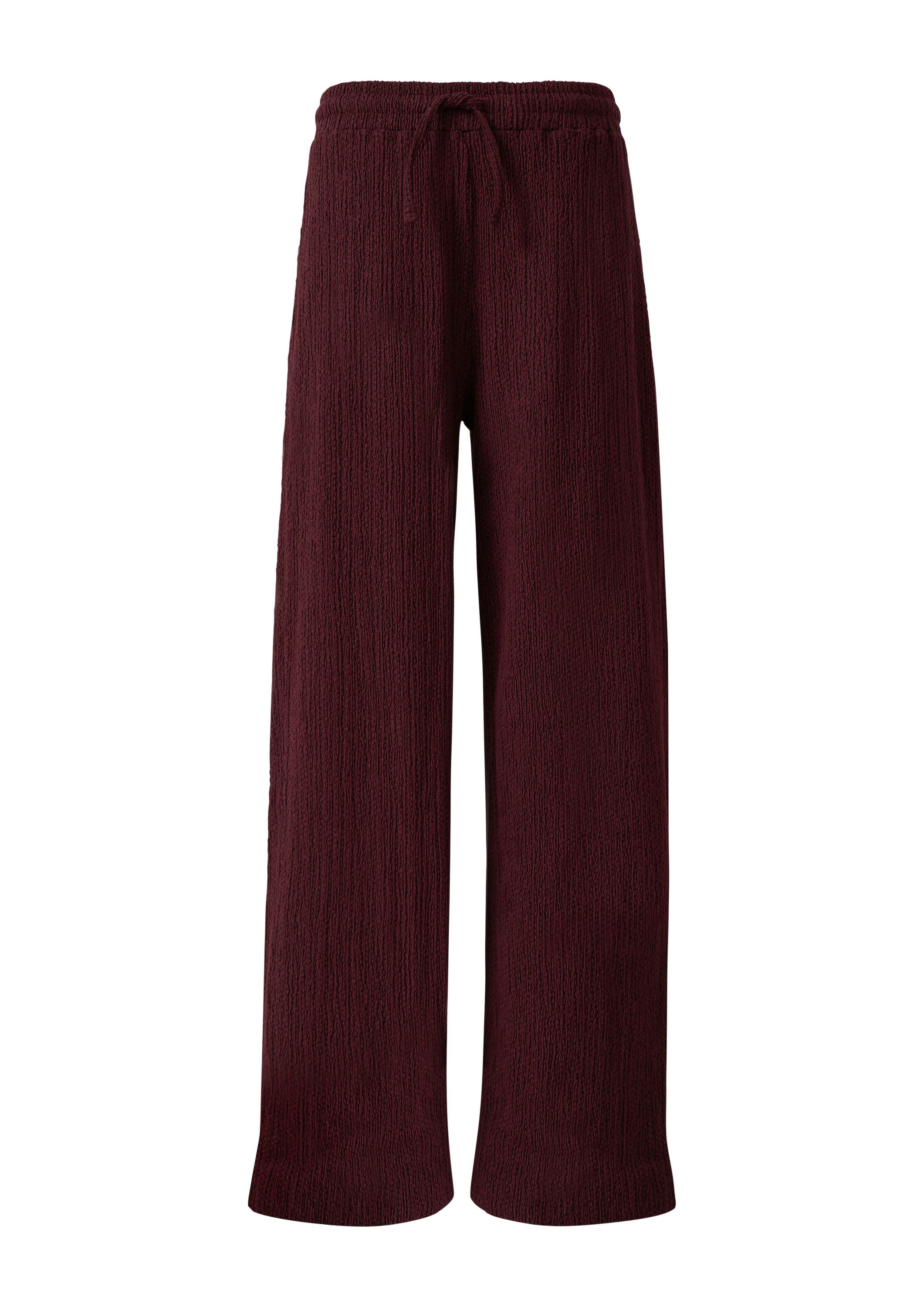 s.Oliver Chinos Hose Strukturierte Wide-Leg-Hose mit Tunnelzug günstig online kaufen