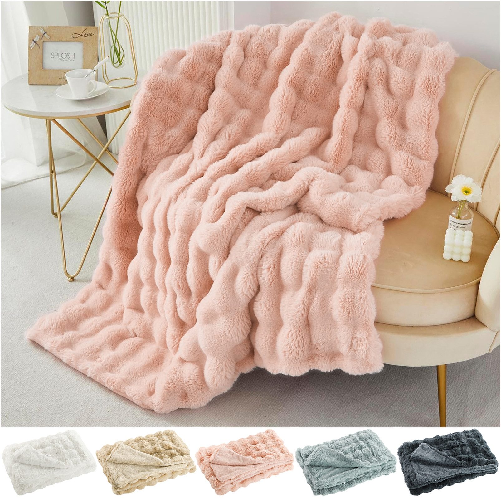 Überwurf Plüsch Kuscheldecke Flauschig Decke, Super günstig online kaufen