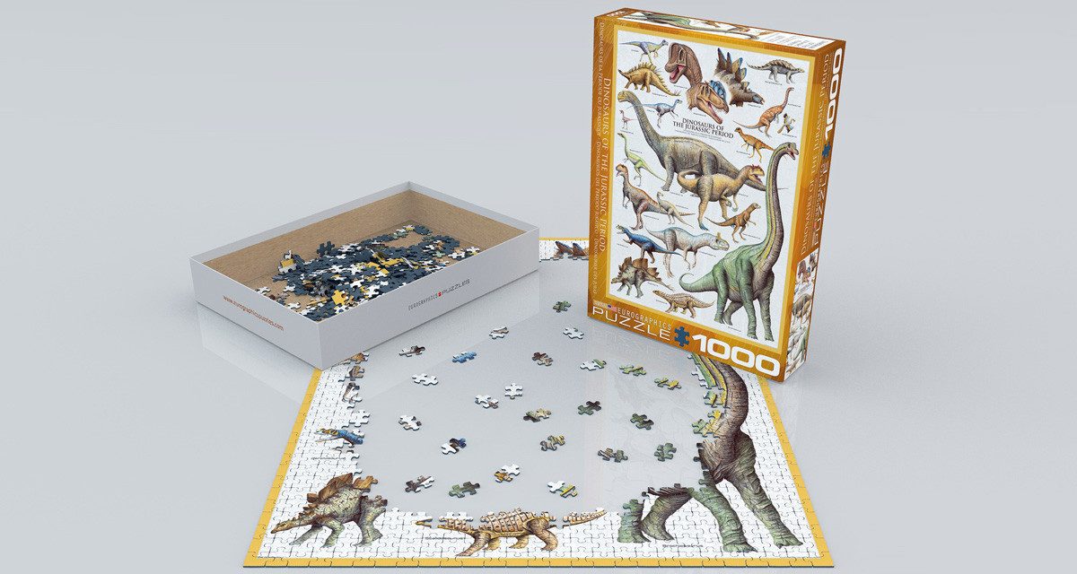 Puzzle 1000 Teile Puzzle - Puzzle - Dinosaurier der Jura Zeit, Puzzleteile