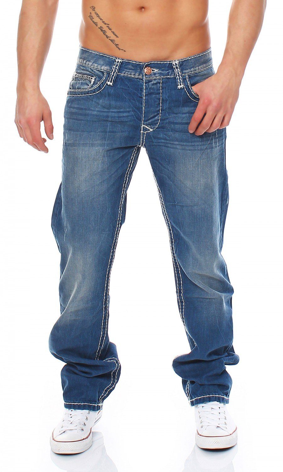 Cipo Baxx Herren Jeans & Regular-fit-Jeans C-0738 Regular Fit Baxx & Cipo