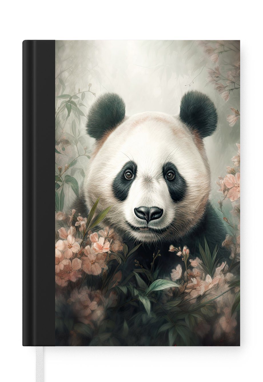 MuchoWow Notizbuch Panda - Tiere - Pflanzen, Journal, Merkzettel, Tagebuch, Notizheft, A5, 98 Seiten, Haushaltsbuch