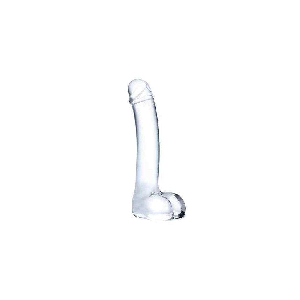 Glas Dildo Glas - Realistic Curved Glass G-Spot Dildo, Penisform