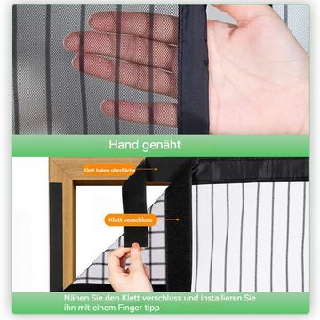AUKUU Insektenschutz-Vorhang Klettverschluss Klettverschluss Bildschirmtür magnetische, Trennwand geräuschloser Vorhang Fensterbildschirm Anti Mücken