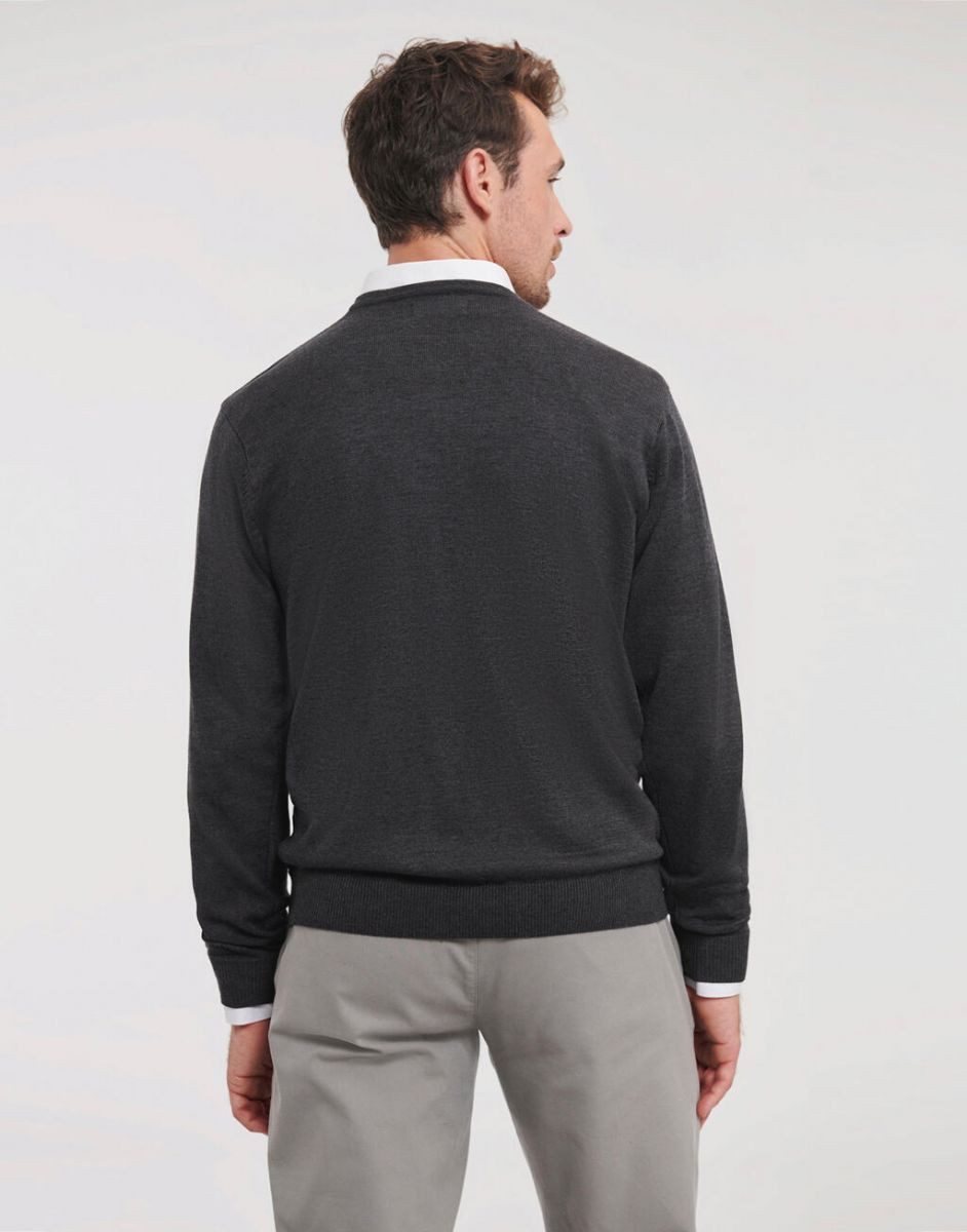 Russell Sweatshirt V-Neck Knitted Pullover