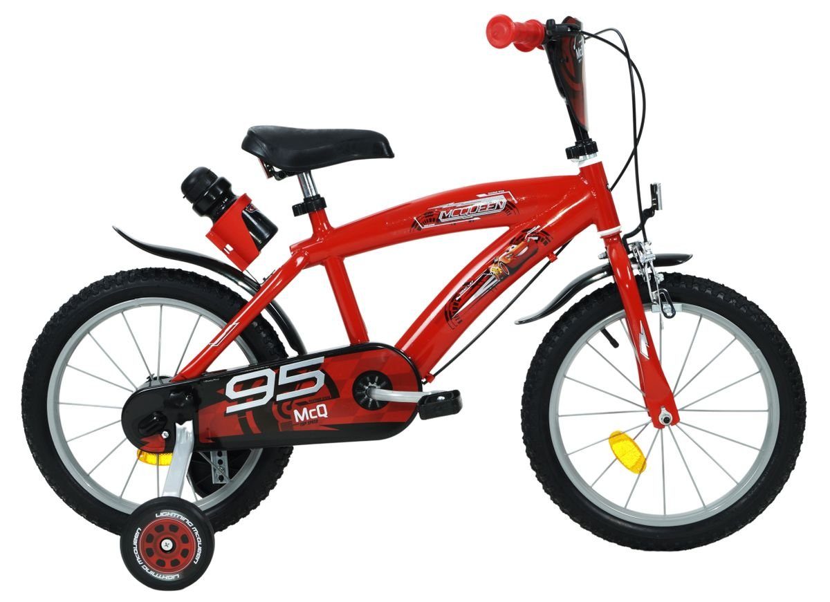 Rad Fahrrad Bike Stützräder, 24481w, 1 Trinkflasche McQueen Kinder Cars Gang, Disney Zoll Huffy Huffy 14 Kinderfahrrad