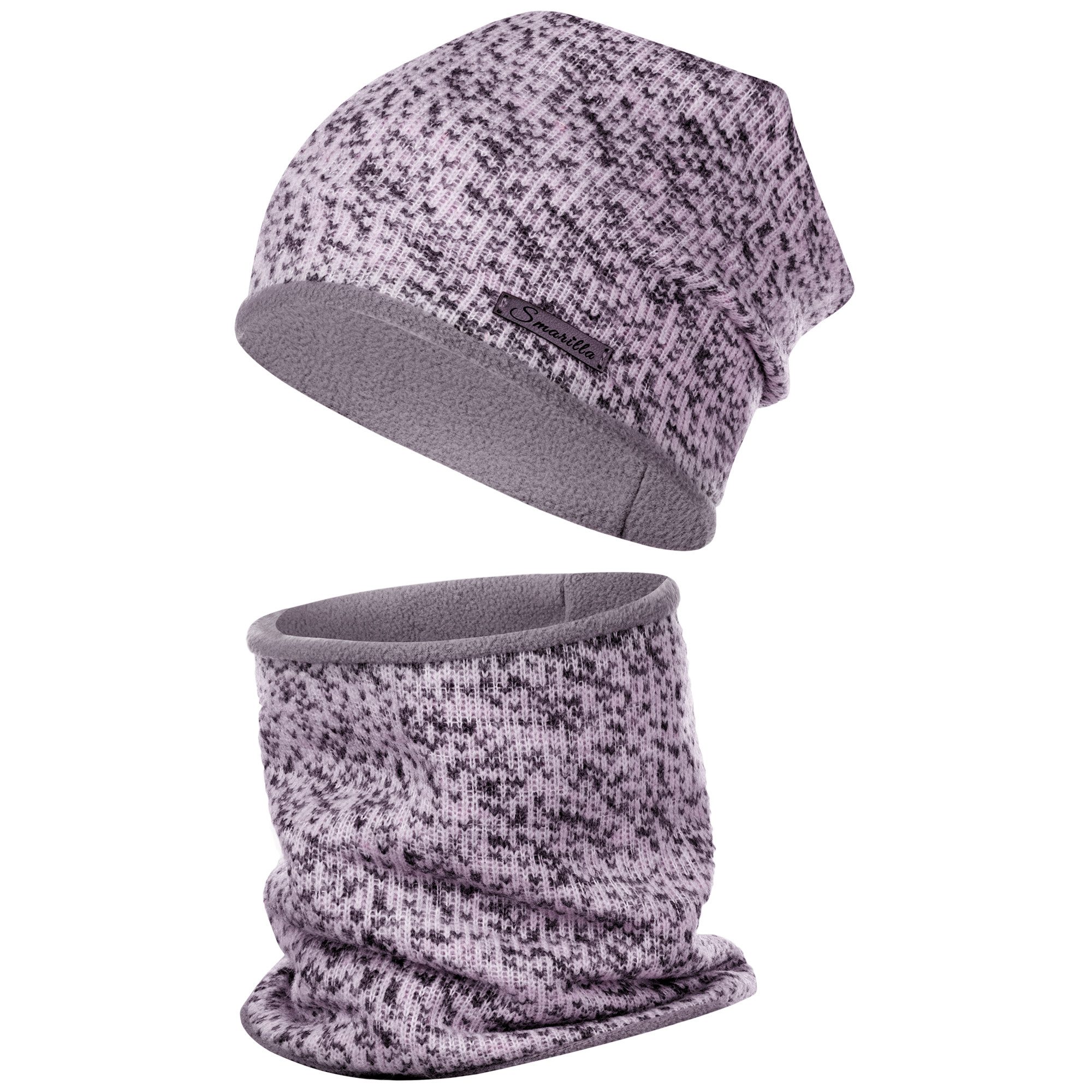 Mütze & Schal Winterset Beanie Strickmütze Strickschal Wolle