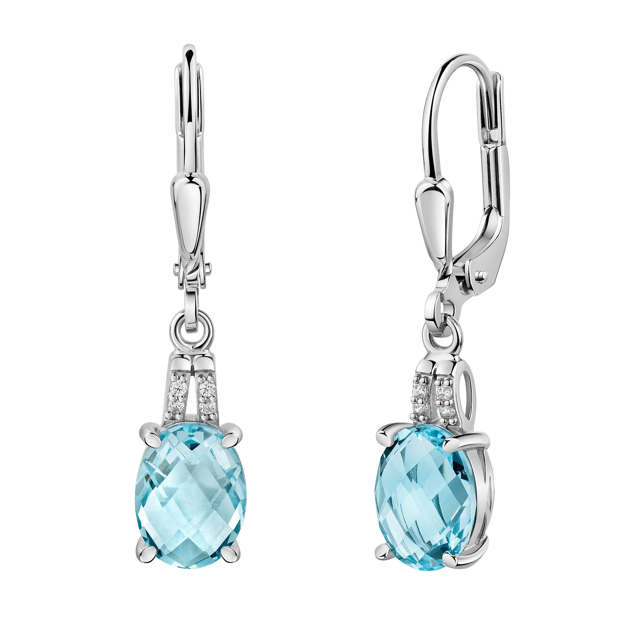 Firetti Paar Ohrhänger Schmuck Geschenk Silber 925 Ohrschmuck Ohrringe, mit Zirkonia (synth), Glasstein