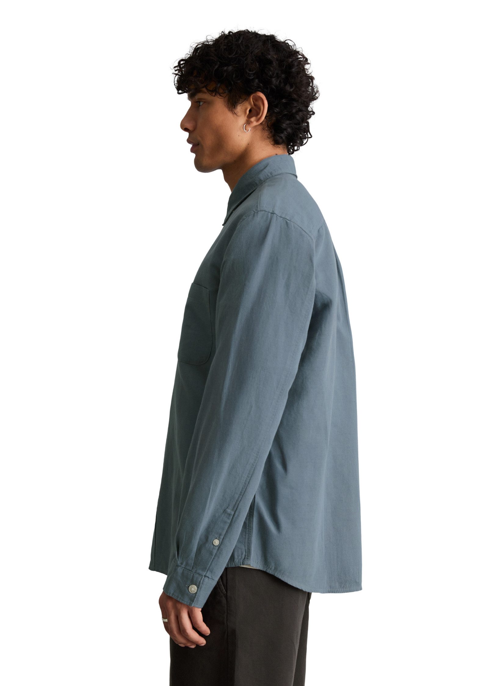 Marc O'Polo DENIM Langarmhemd aus Leinen und Bio-Baumwolle