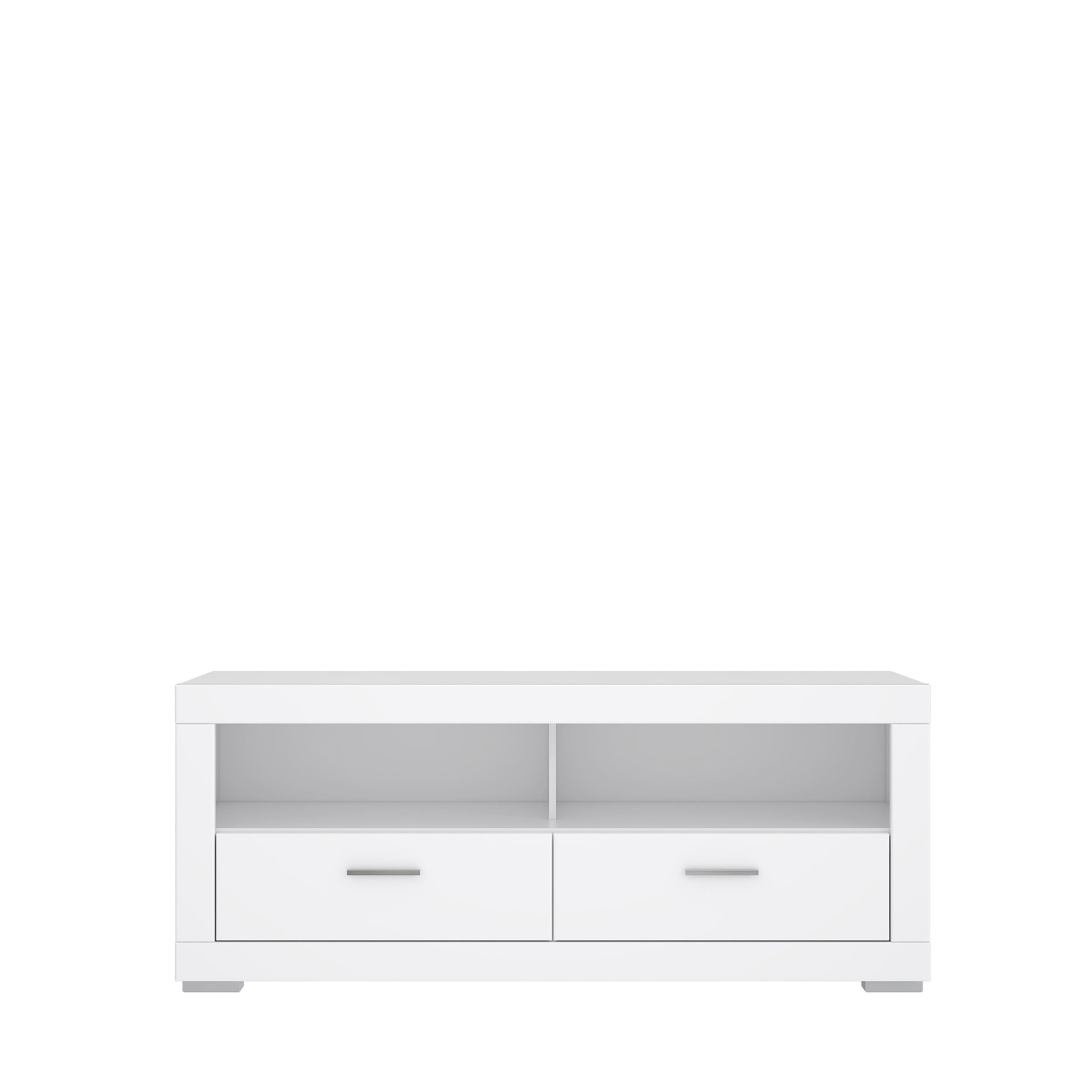 freiraum Lowboard SNOW, 2 Schubladen, 2 Fächer, in weiß - 156x64x52,1cm (BxHxT)