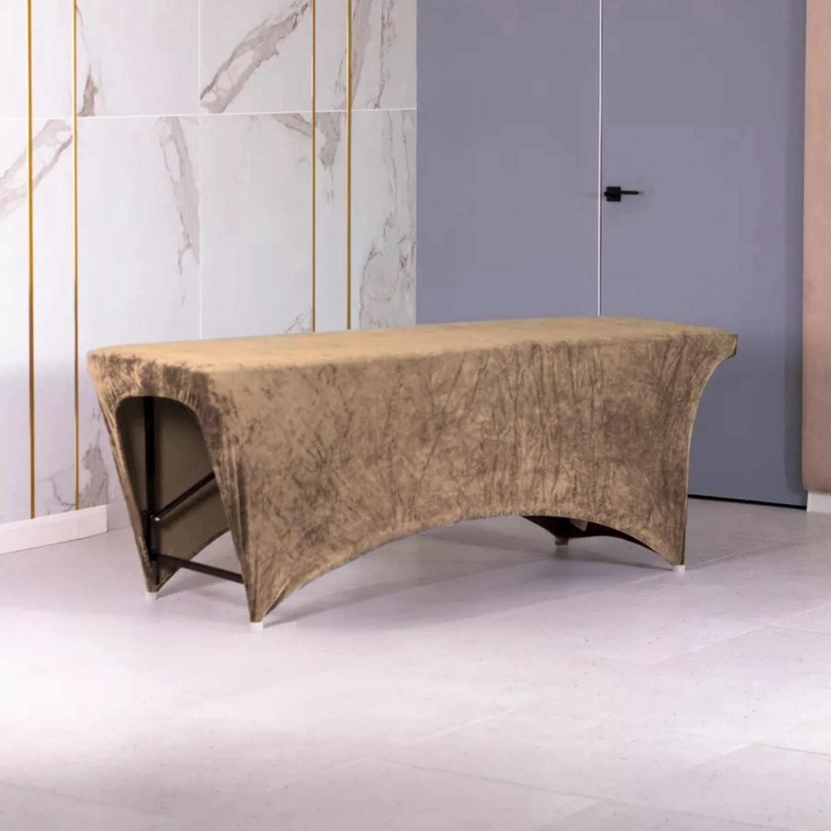 STM Company Massageliege Verlängerter Liegenbezug für Massagebett, Bezug, Spannbetttuch (für alle gängigen Kosmetikliegen, Massageliegen, Couches, aus Velour, ohne Matratze), 180x60 cm/ 190x70 cm