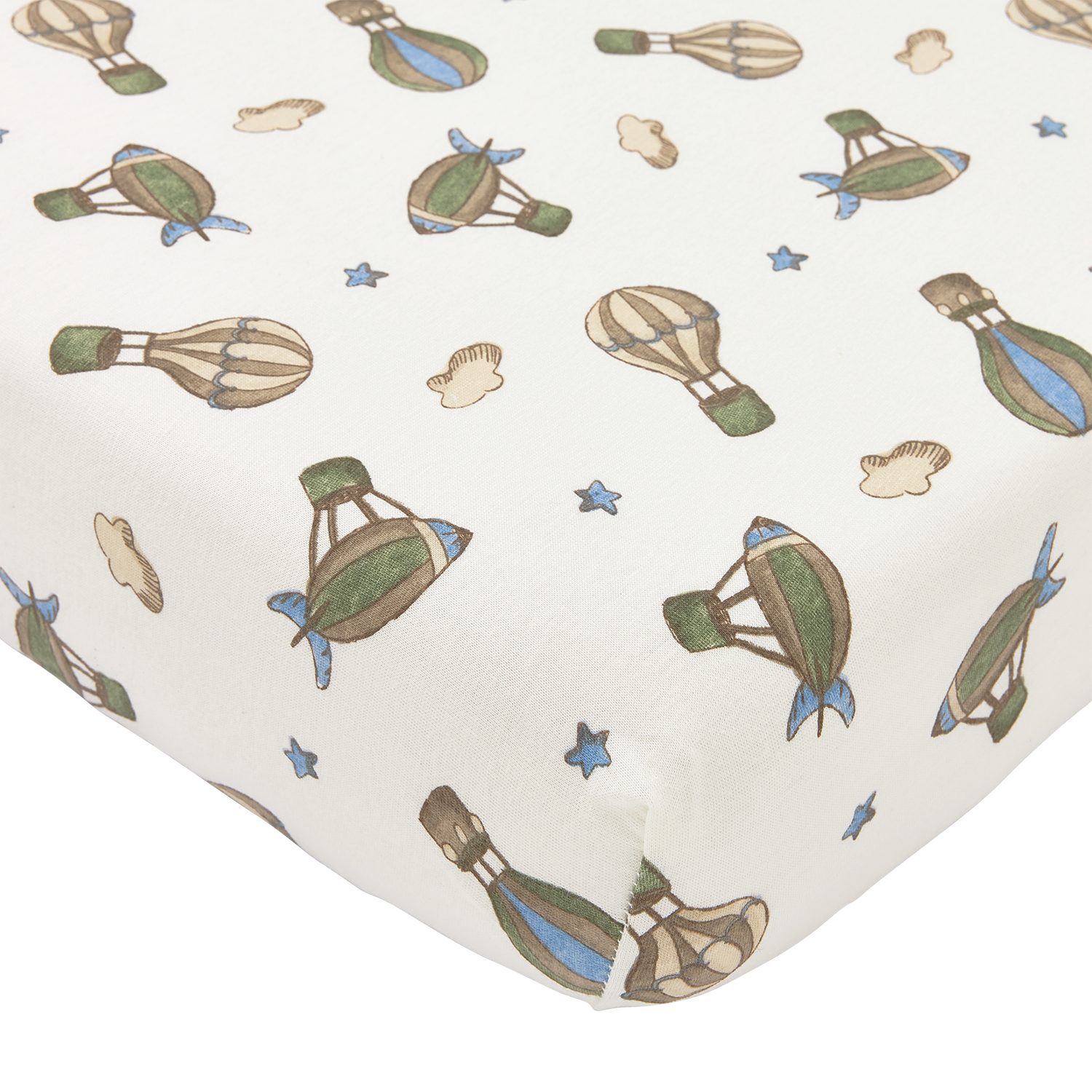 Meyco Baby Spannbettlaken Air Balloons Multicolour, Jersey, Gummizug: Rundum, (1 Stück), 40x80/90cm