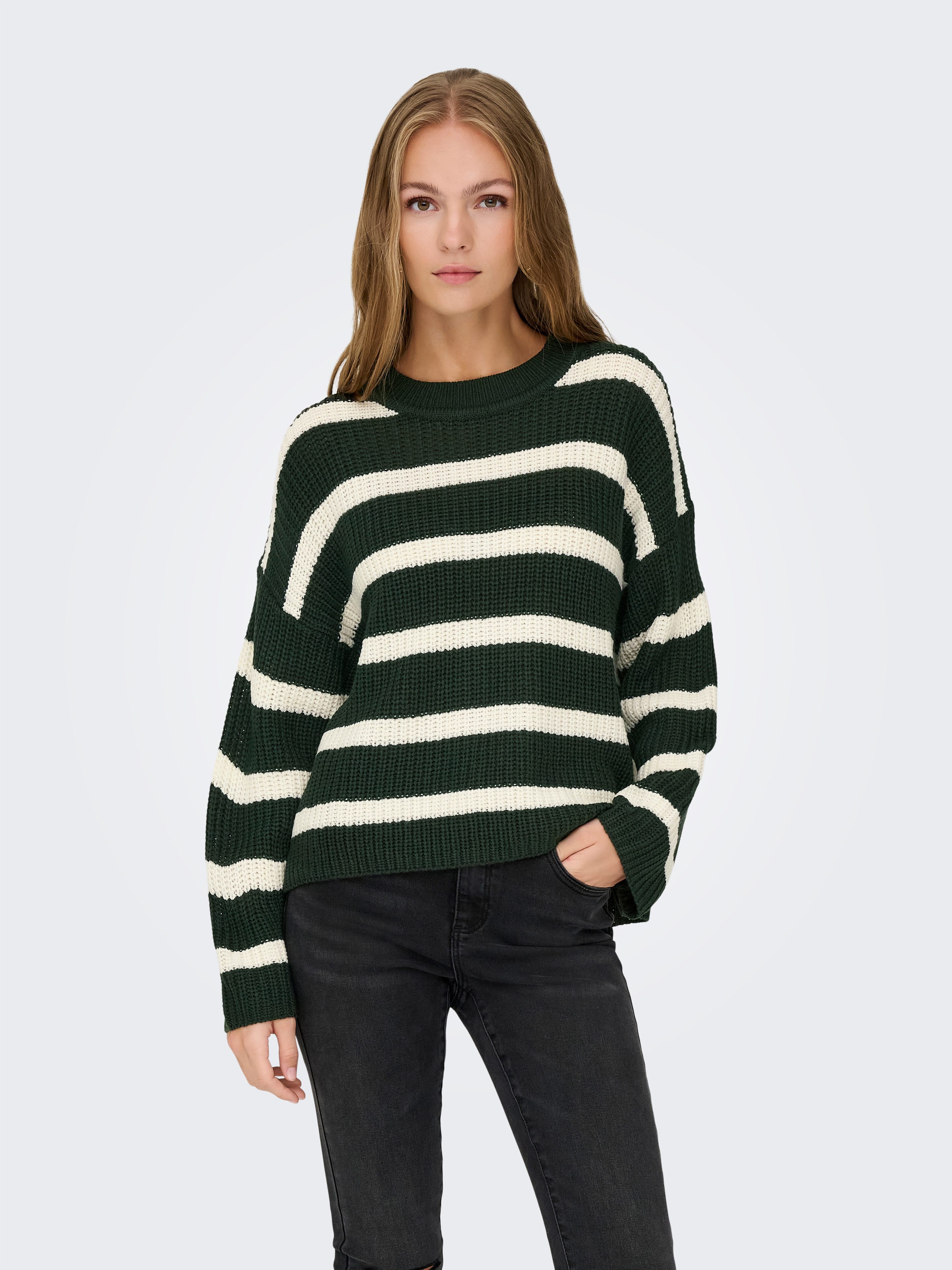 JDY Strickpullover JDYJUSTY L/S STRIPE PULLOVER KNT NOOS günstig online kaufen