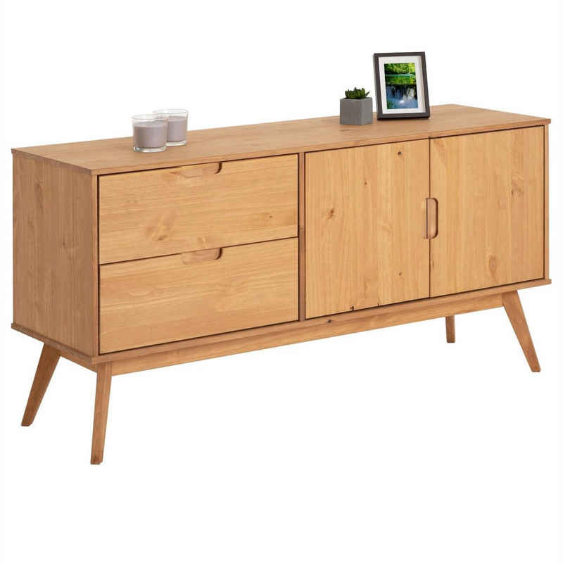 IDIMEX Sideboard TIVOLI, Sideboard Kommode Kiefer massiv 2 Türen Schublade skandinavisch Buffet