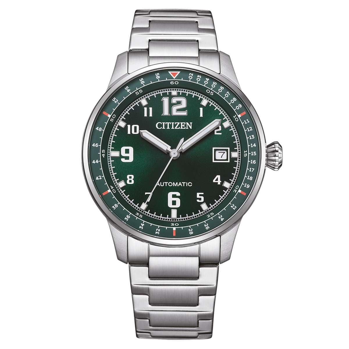 Citizen Automatikuhr NJ0190-51X, Herrenuhr Automatik Stahl/Dunkelgrün