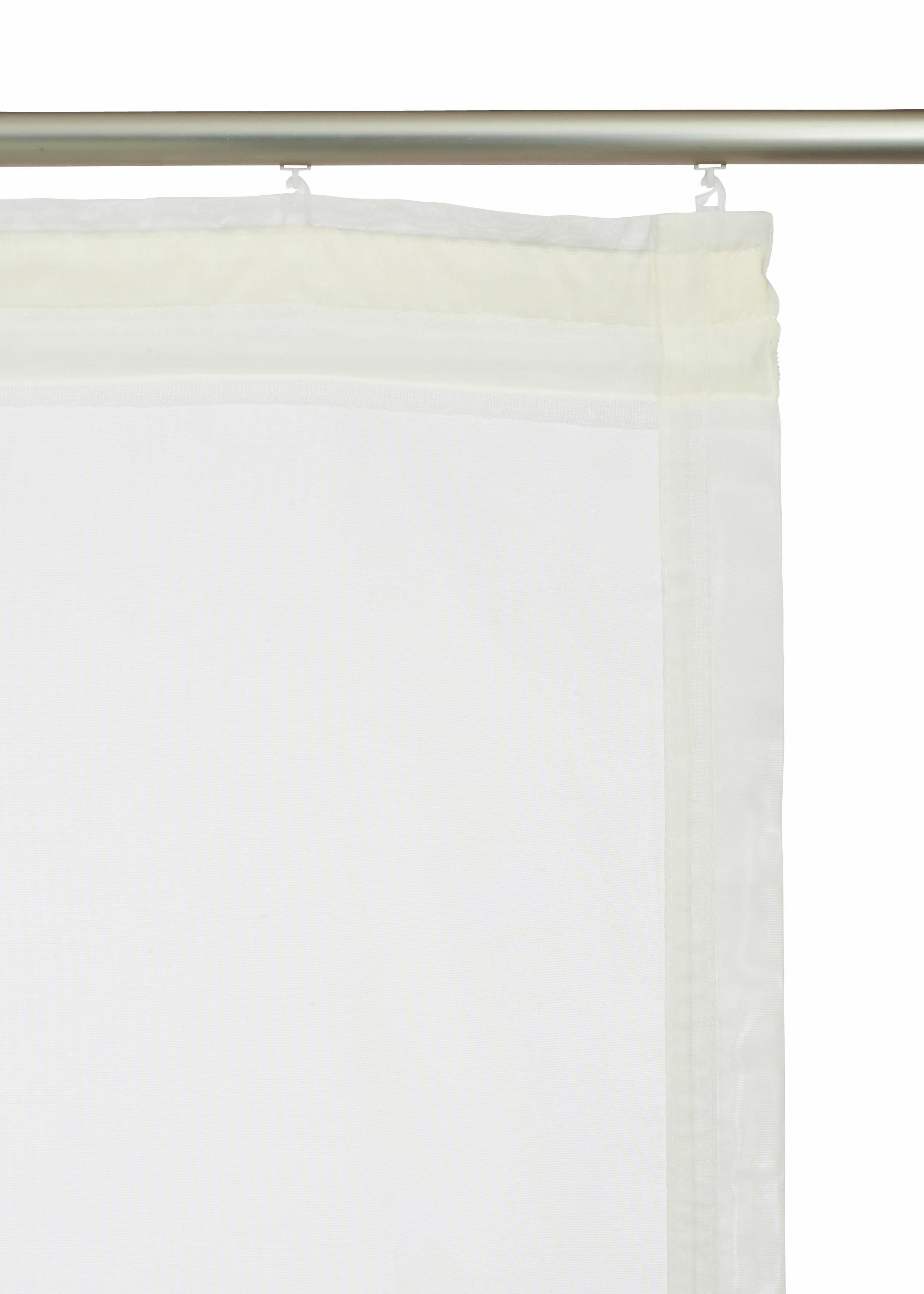Raffrollo Sorel, my Klettband, Polyester Bestickt, grau home, Transparent, mit