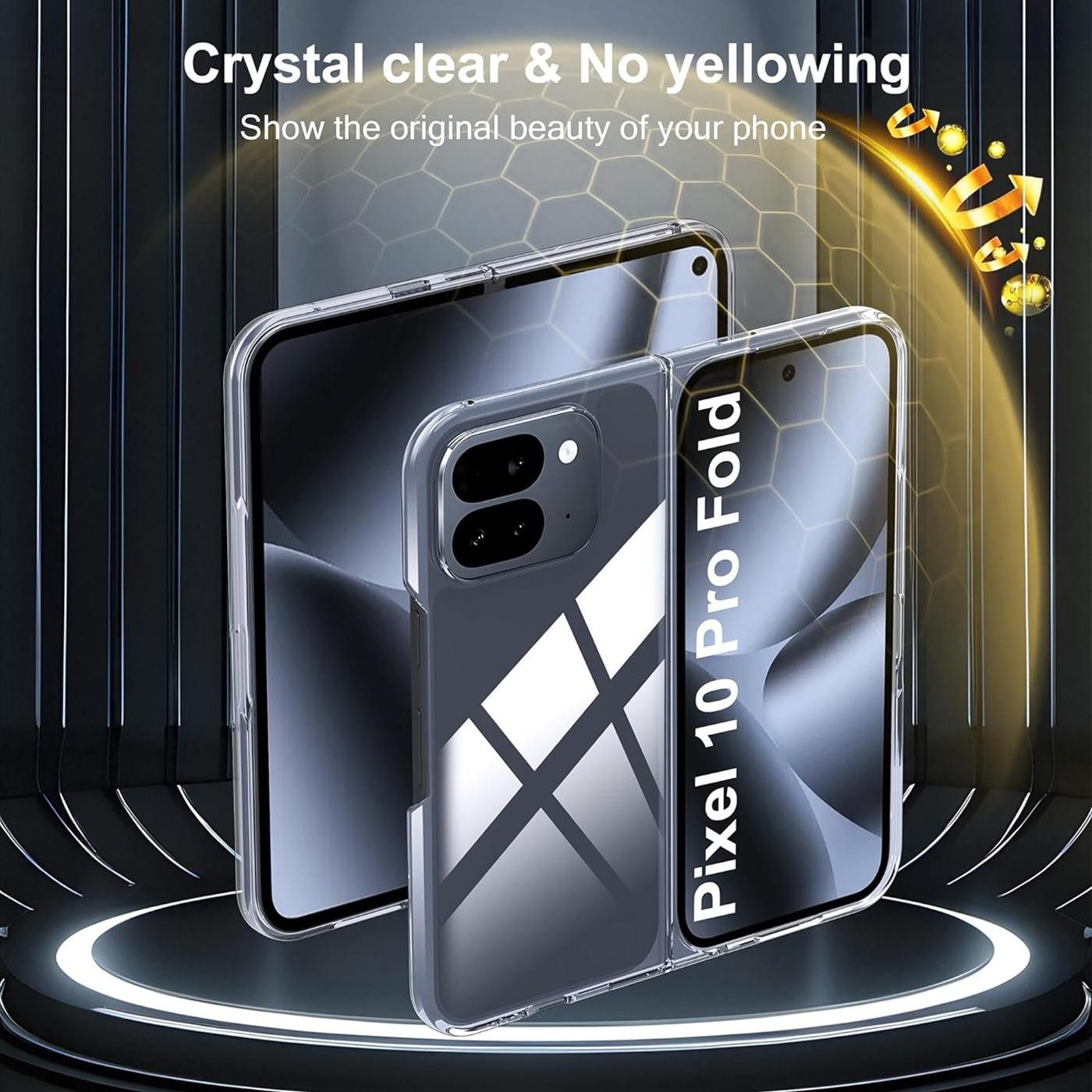 CoolGadget Handyhülle Transparent Ultra Slim Case für Google Pixel 10 Pro Fold 6,4 Zoll, Silikon Hülle Dünne Schutzhülle für Pixel 10 Pro Fold Hülle