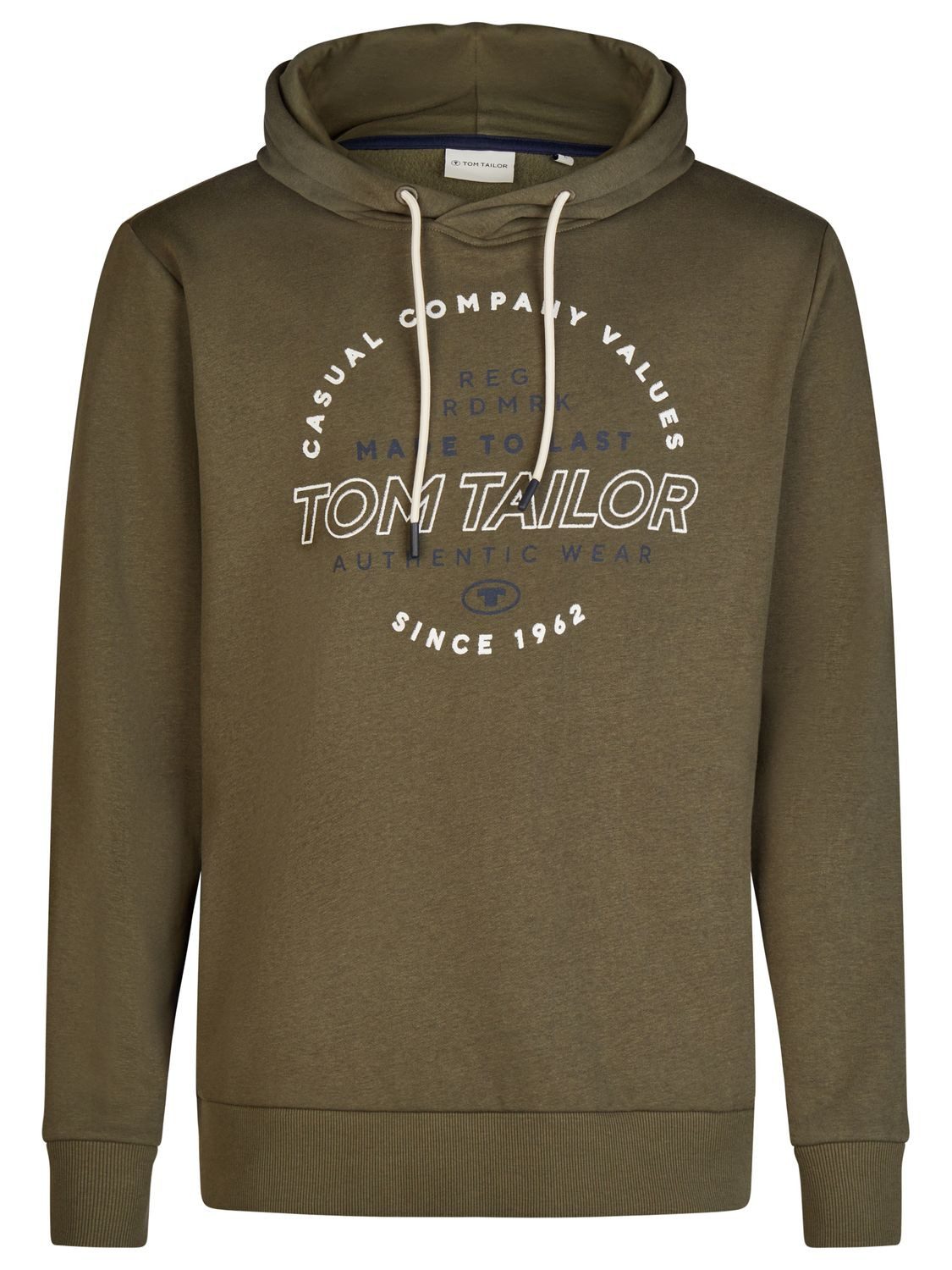 TOM TAILOR Kapuzenpullover Herren Printed Hoodie Regular Fit Streetwear Sweatshirt mit Kapuze