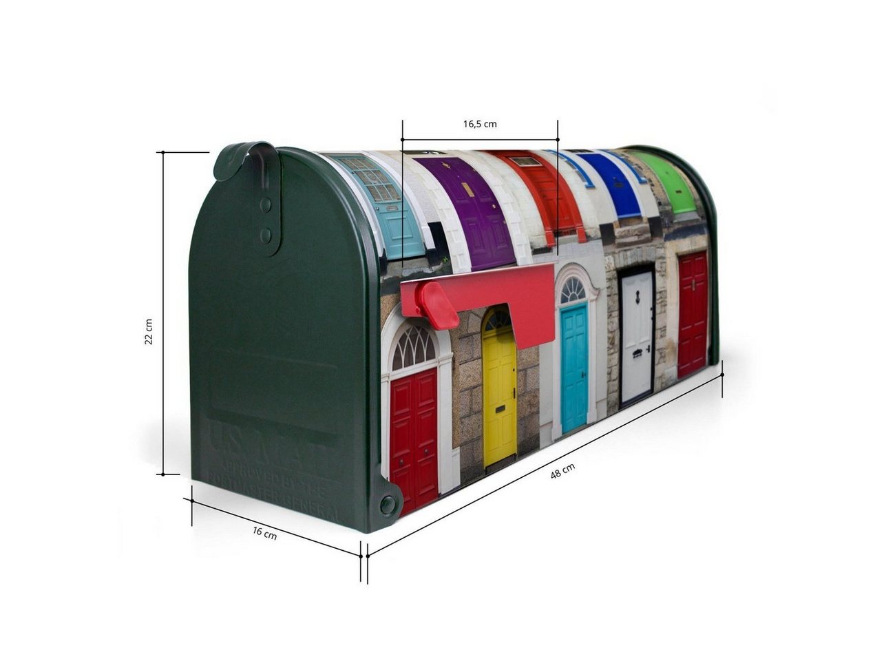 Thumbnail - banjado Amerikanischer Briefkasten Mailbox Türen (Amerikanischer Briefkasten, original aus Mississippi USA), 22 x 17 x 5...