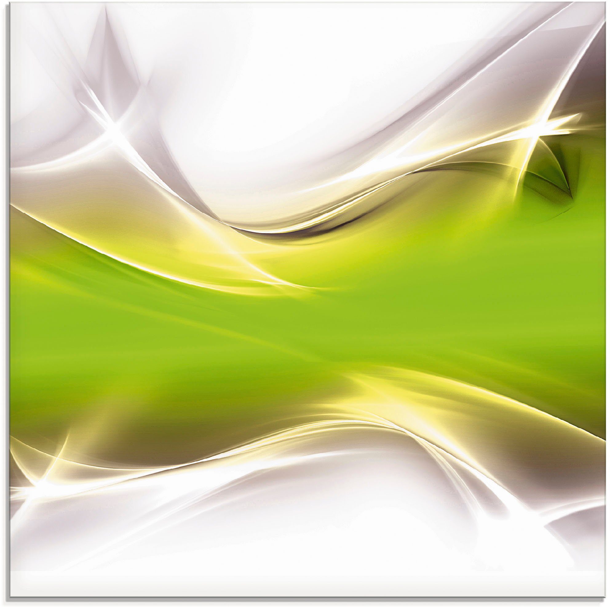 Artland Glasbild Kreatives Element, Gegenstandslos (1 St), in verschiedenen Größen grün