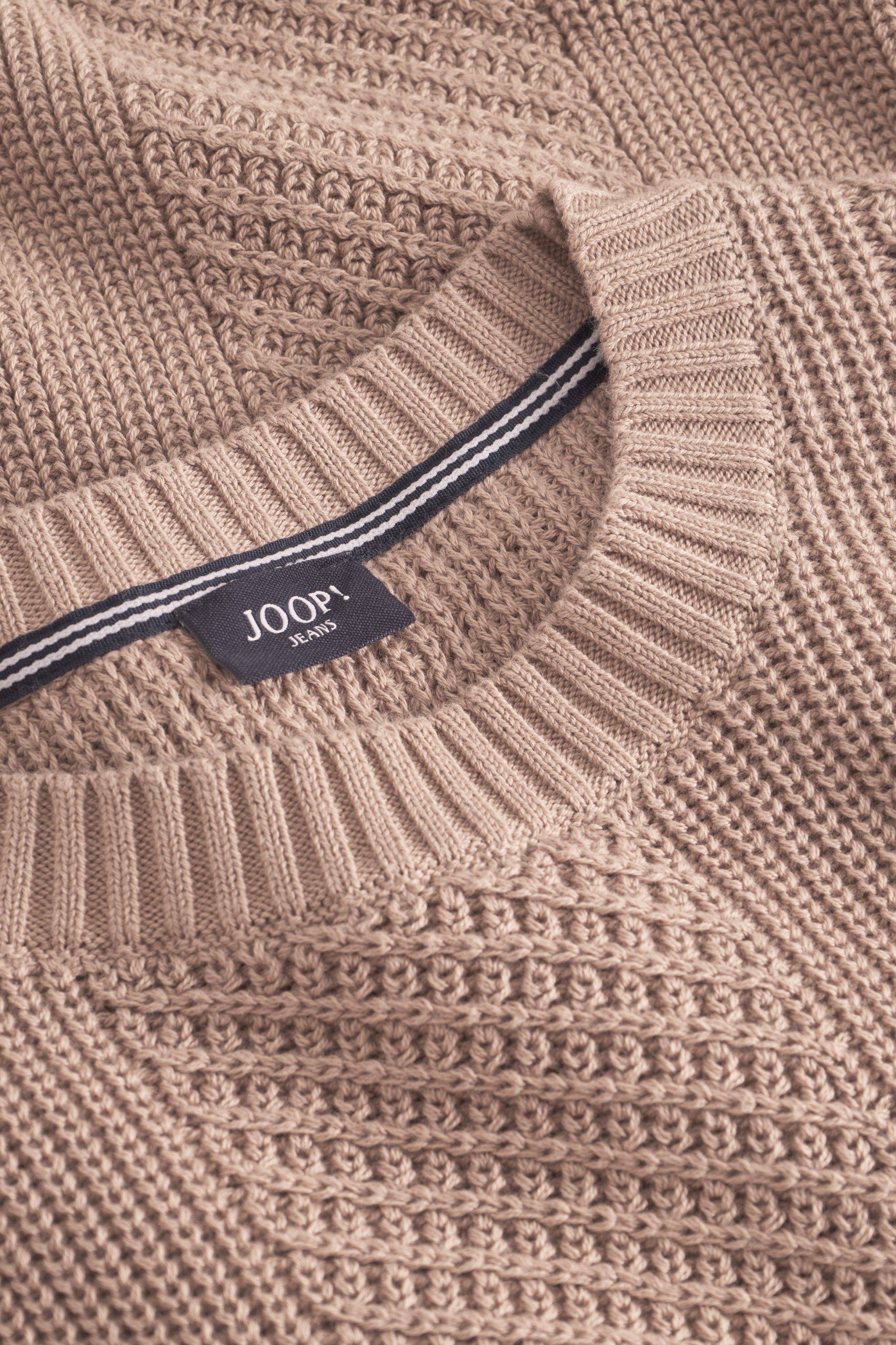 Joop Jeans Rundhalspullover Silor mit Strukturmuster
