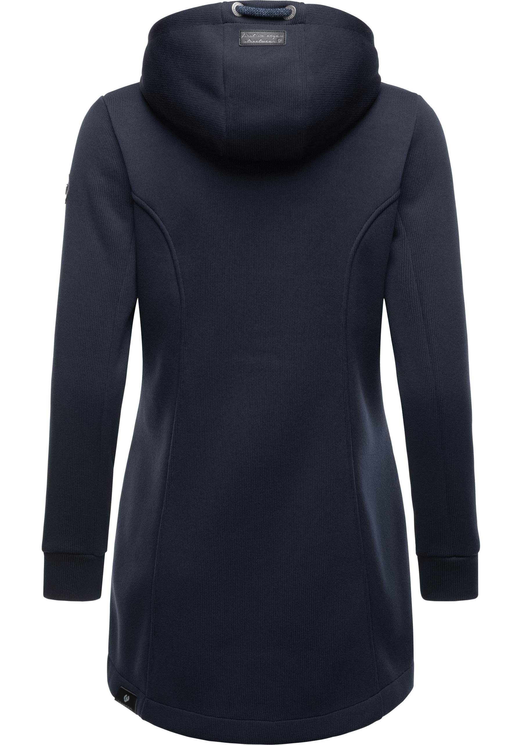 Ragwear Kapuzensweatjacke Letti Bonded Sportliche Kapuzenjacke in Feinstrick-Optik
