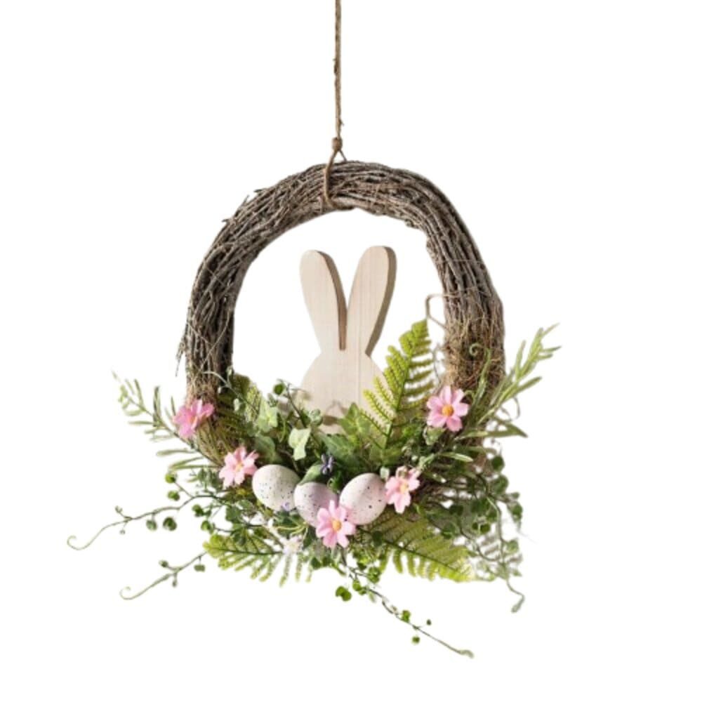 Home-trends24.de Osterkranz Kranz Pastell Ostereier Reisigkranz Ostern Kranz Deko Türkranz