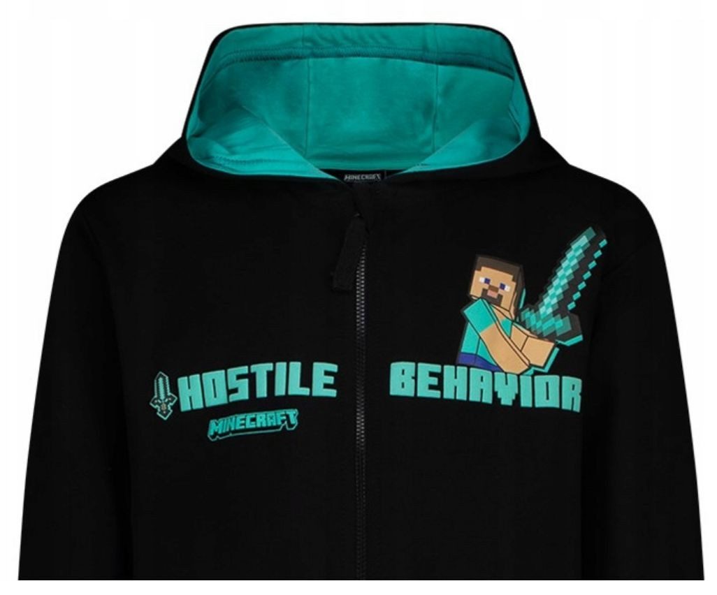 Minecraft Kapuzensweatshirt MINECRAFT Kapuzen Sweatshirtjacke Jungen+Mädchen 6-12Jahre Minecraft Kinder Sweatshirtjacke Pullover