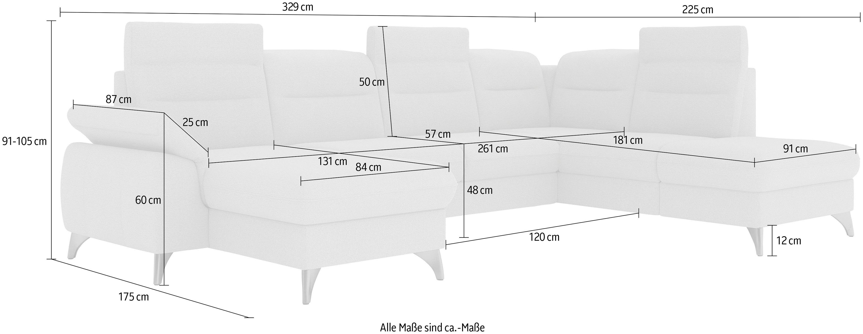 sit&more Wohnlandschaft Astoria, Relaxfunktion mit wahlweise motorischer