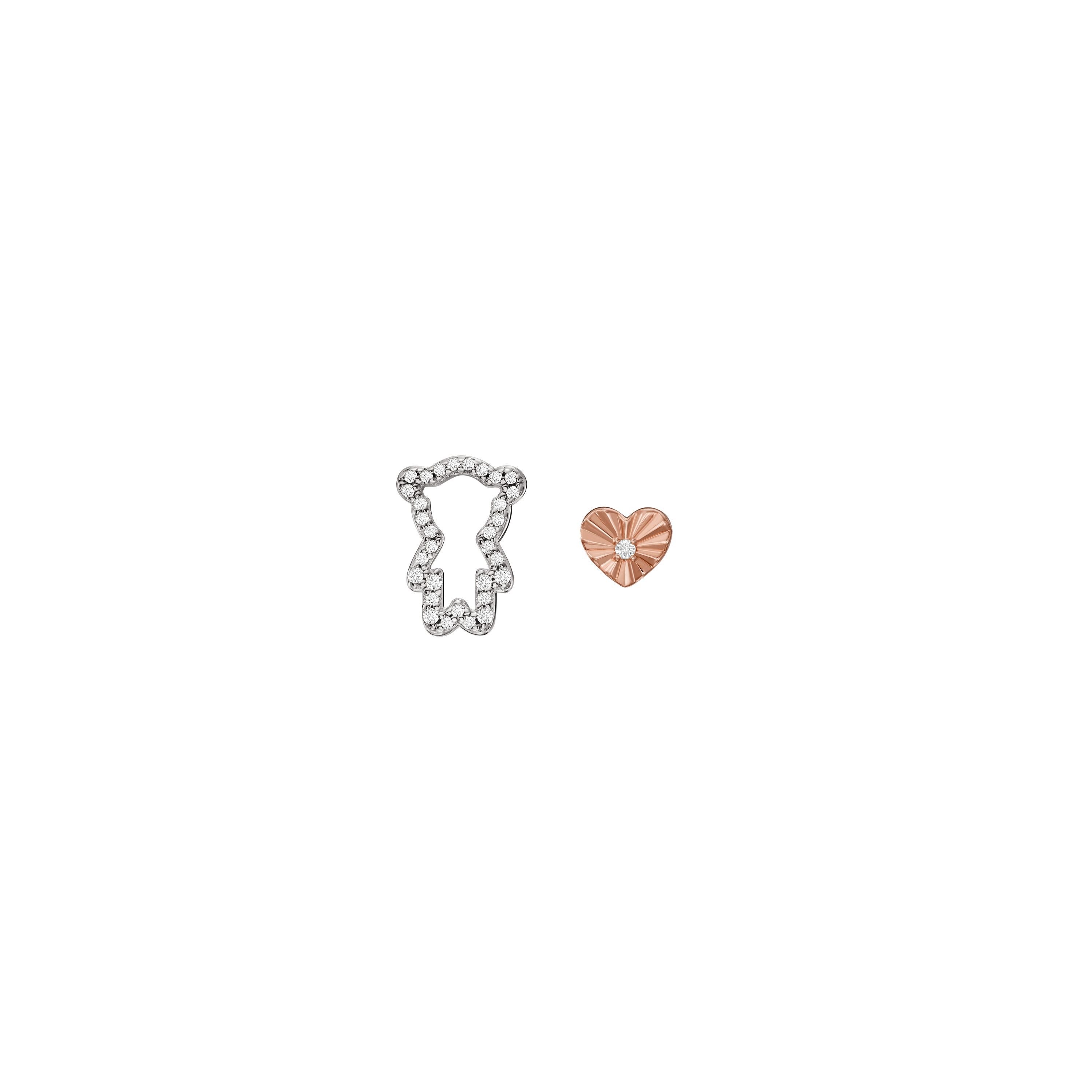 Emporio Armani Paar Ohrstecker Schmuck Geschenk Silber 925 Ohrringe Teddy Herz (Set, 2-tlg), mit Zirkonia (synth)