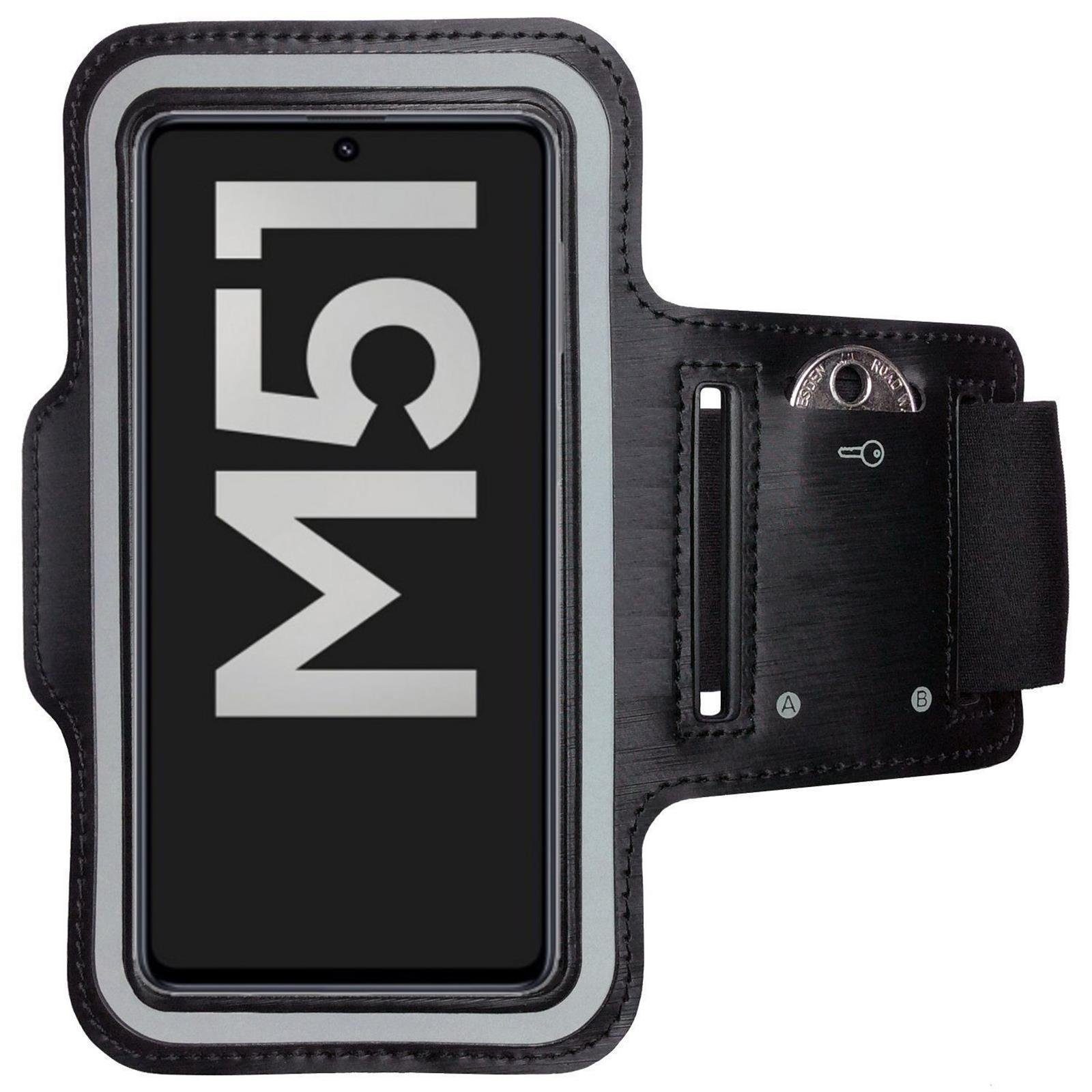CoverKingz Handyhülle Armband für Samsung Galaxy M51 Sportarmband Handy Tasche Fitness, Sport Schutzhülle Schlüsselfach Handyhülle Jogging Schutztasche Etui