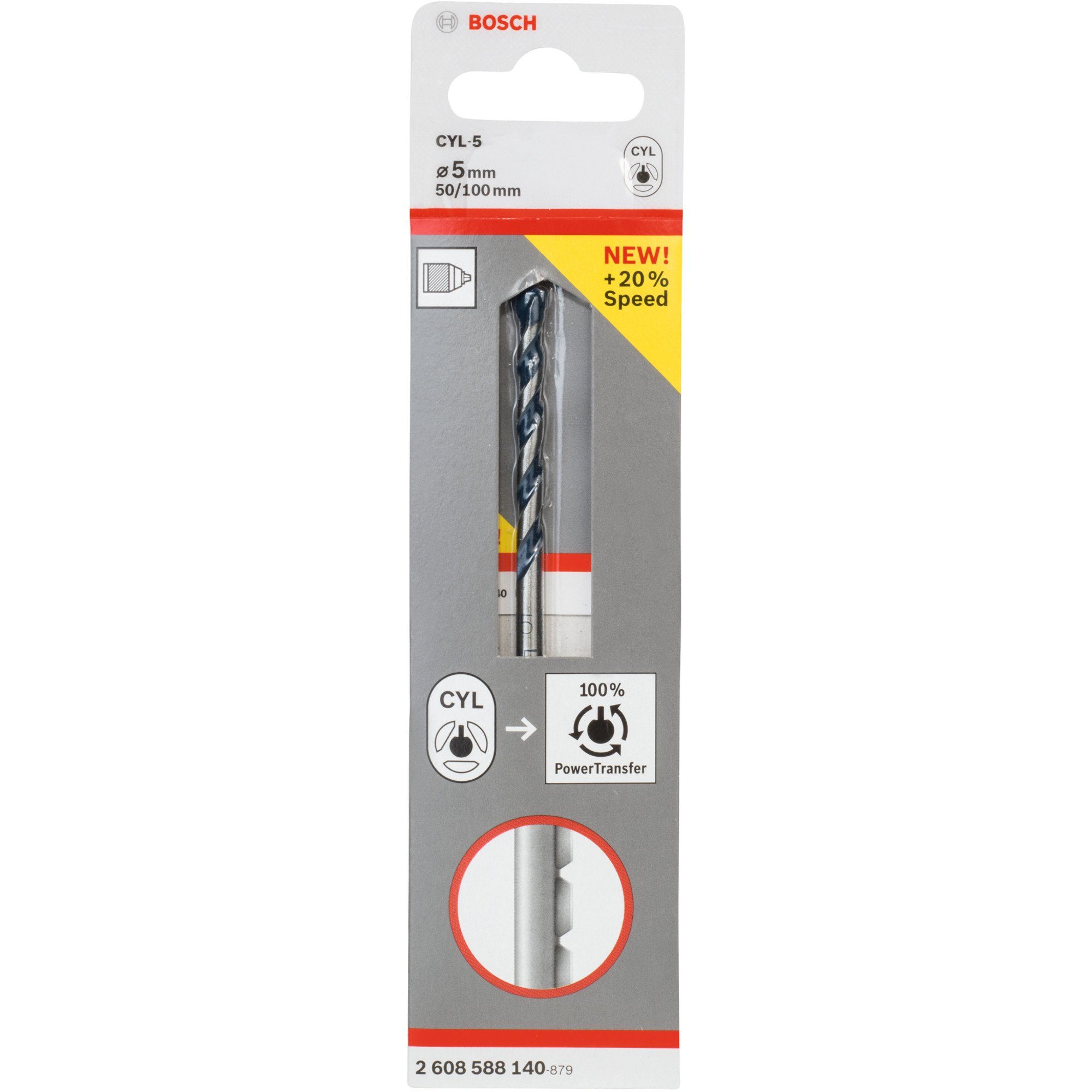 Bohrer- und Bitset Bosch Professional Betonbohrer CYL-5, Ø 5mm