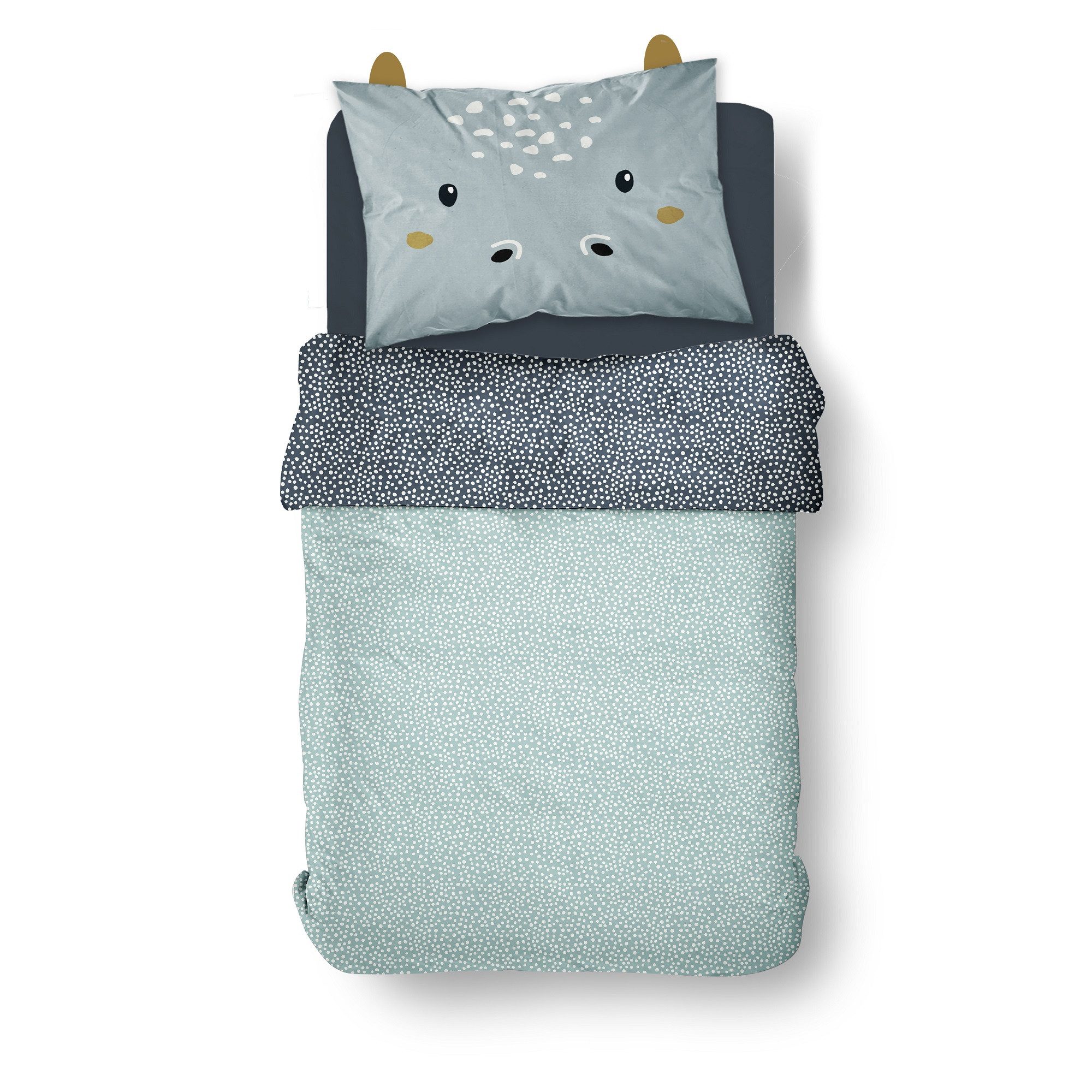 Familando Babybettwäsche Hippo 100x135 40x60 cm günstig online kaufen