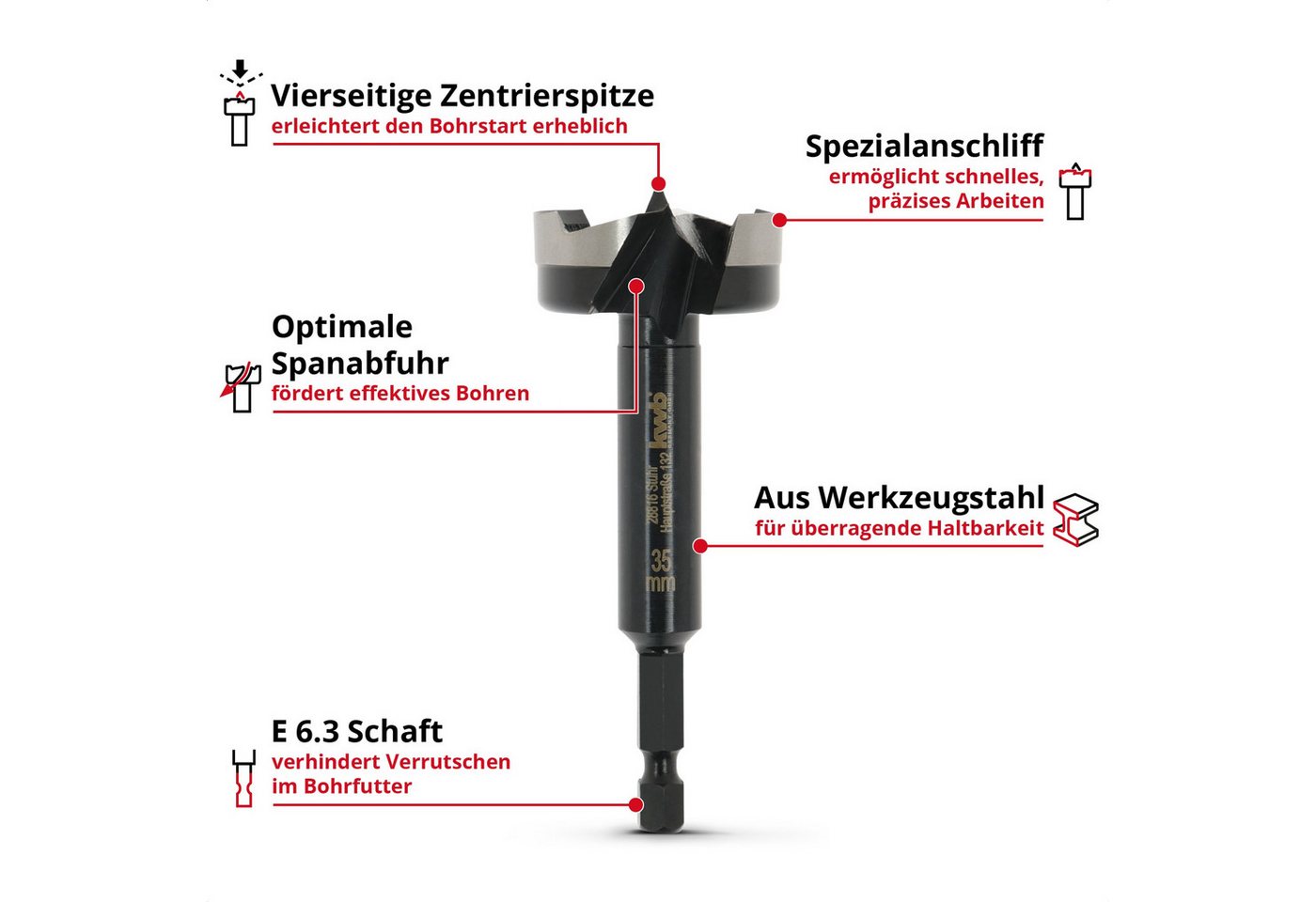 Thumbnail - kwb Universalbohrer KWB Forstnerbohrer, 706435, 35 mm
